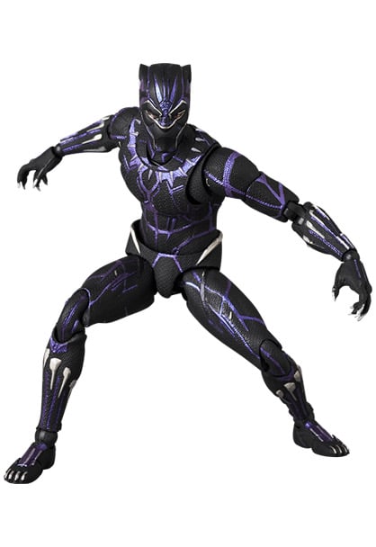 Avengers: Endgame MAFEX No.316 Black Panther (Vibranium Energy Ver.) Action Figure Gallery Image 8