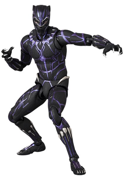 Avengers: Endgame MAFEX No.316 Black Panther (Vibranium Energy Ver.) Action Figure Gallery Image 5