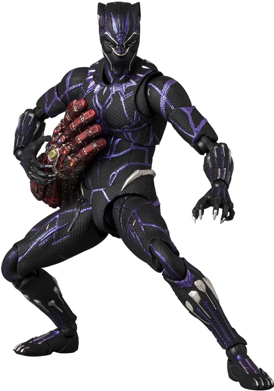 Avengers: Endgame MAFEX No.316 Black Panther (Vibranium Energy Ver.) Action Figure Gallery Image 3