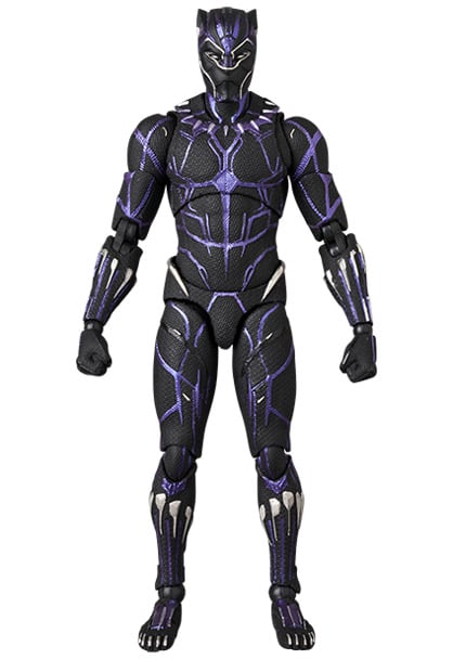 Avengers: Endgame MAFEX No.316 Black Panther (Vibranium Energy Ver.) Action Figure Gallery Image 6