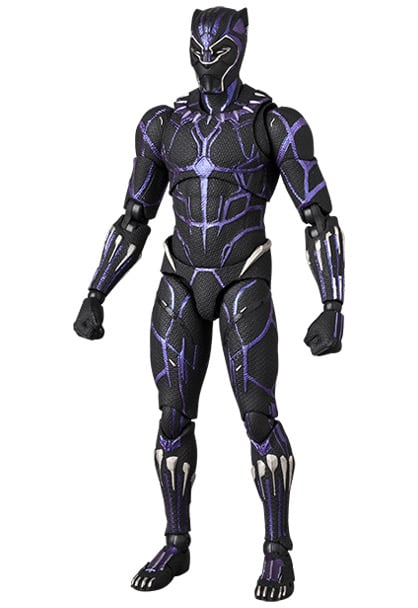 Avengers: Endgame MAFEX No.316 Black Panther (Vibranium Energy Ver.) Action Figure Gallery Image 7