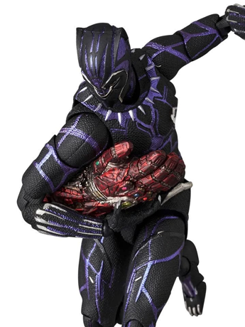 Avengers: Endgame MAFEX No.316 Black Panther (Vibranium Energy Ver.) Action Figure Gallery Image 2