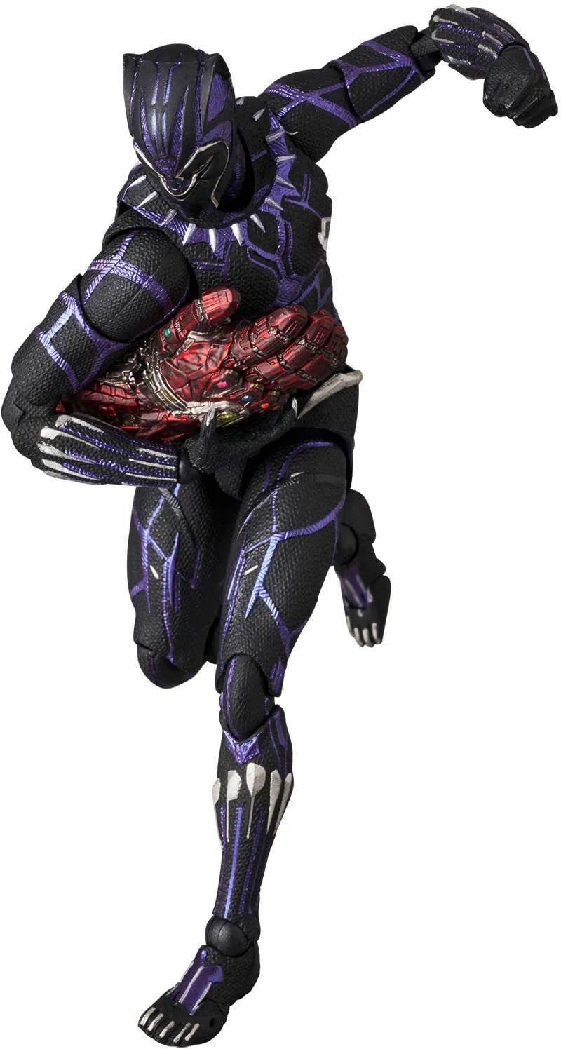 Avengers: Endgame MAFEX No.316 Black Panther (Vibranium Energy Ver.) Action Figure Gallery Image 4