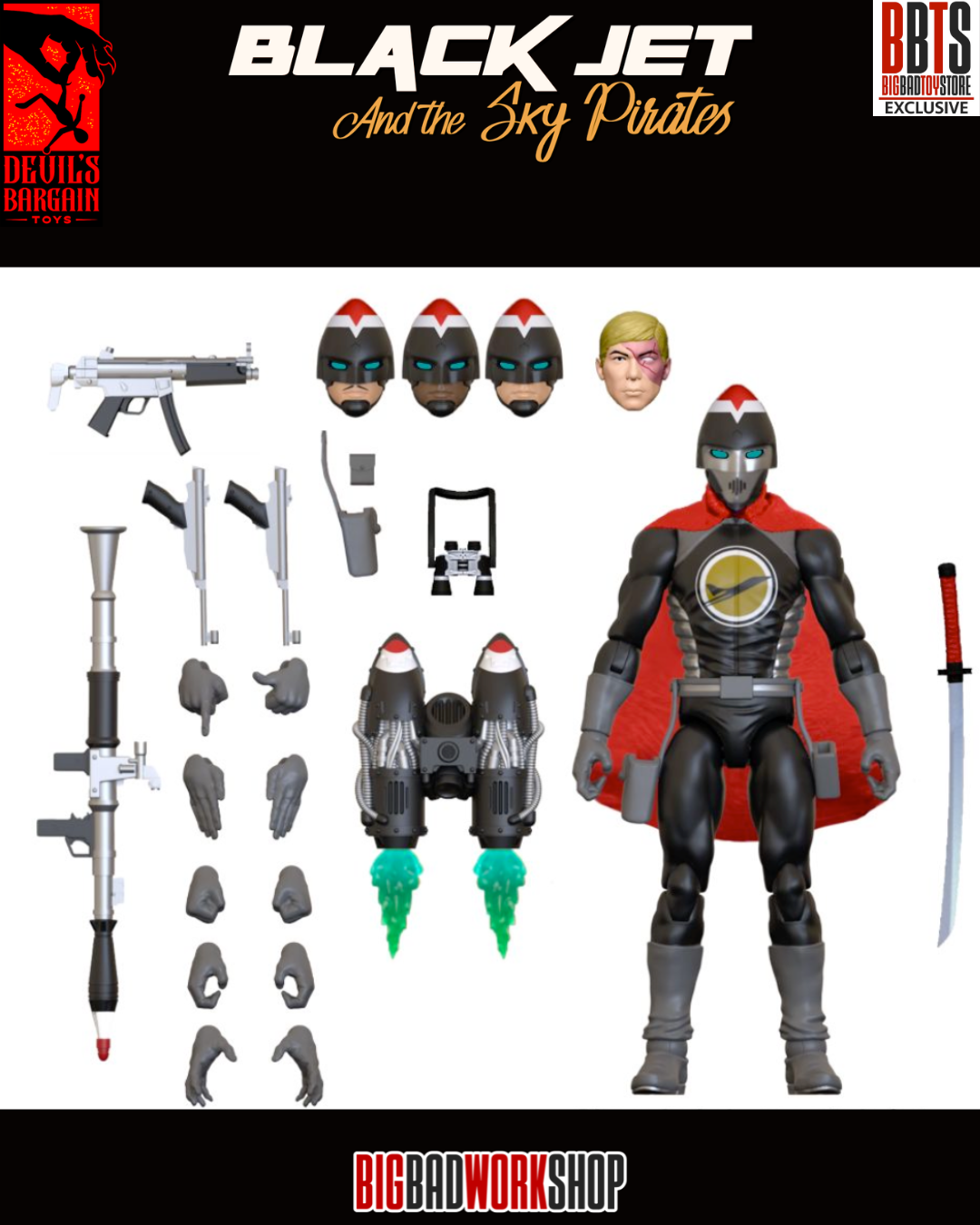 Masks and Martyrs Black Jet 1/18 Scale BBTS Exclusive Action Figure Gallery Image 16