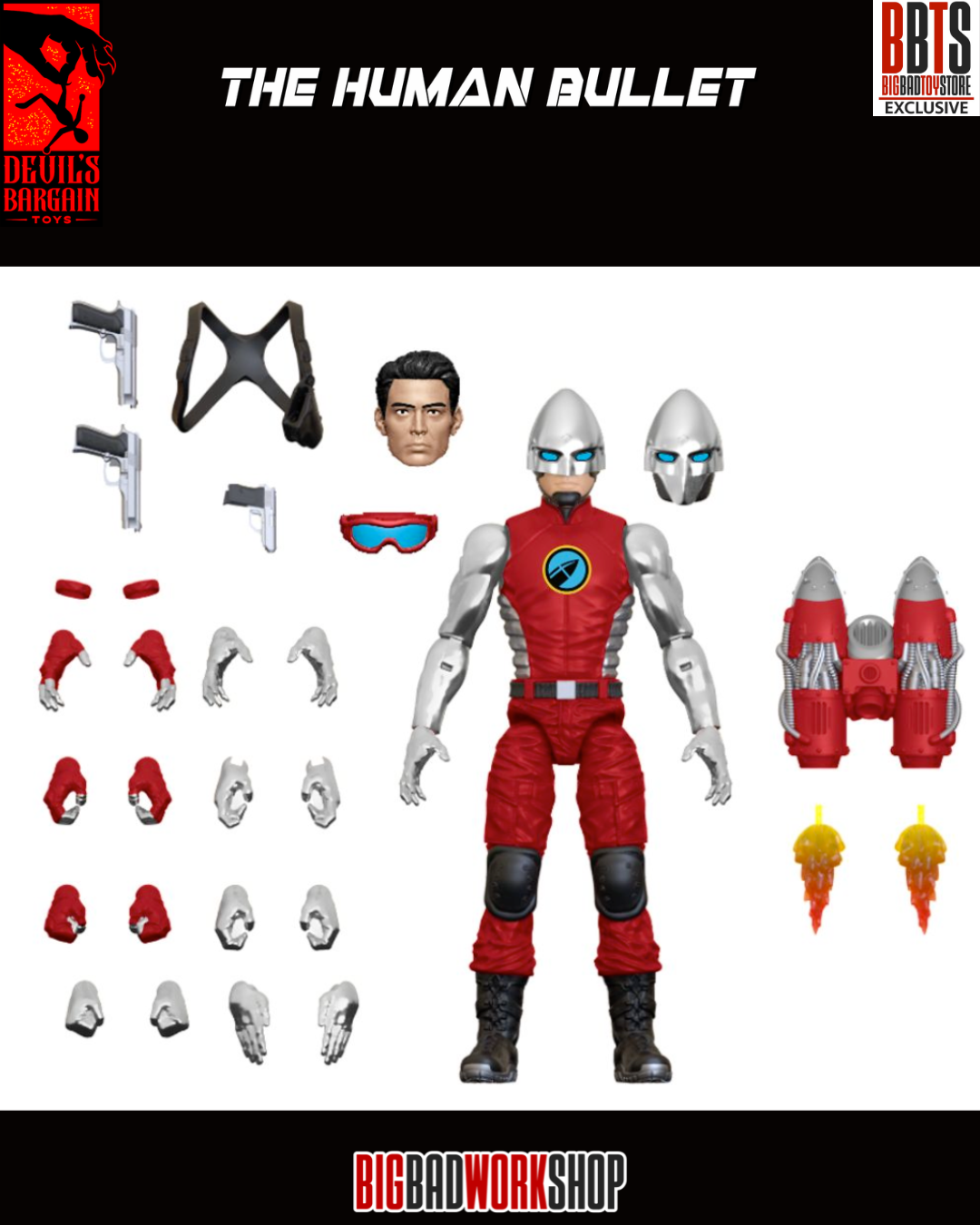 Masks and Martyrs The Human Bullet 1/18 Scale BBTS Exclusive Action Figure Gallery Image 10