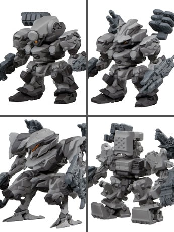 Armored Core VI: Fires of Rubicon Assemble Collection Vol. 01 Boxed Set of 4 Figures (Default Ver.) Gallery Image 2