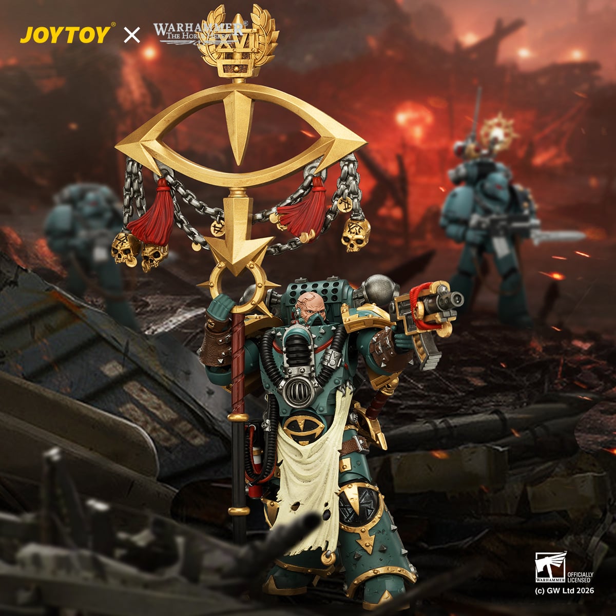 Warhammer: The Horus Heresy Sons of Horus Maloghurst the Twisted, the Warmaster's Equerry 1/18 Scale Action Figure Gallery Image 3