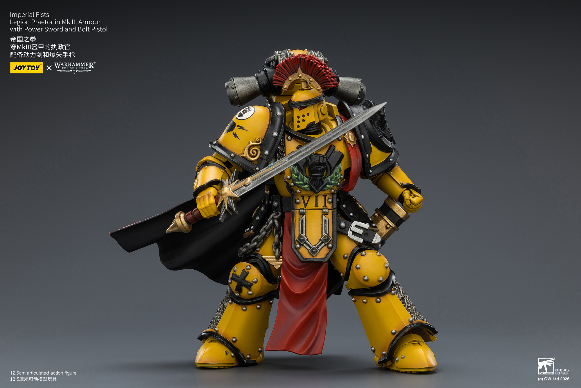 Warhammer: The Horus Heresy Imperial Fists Legion Praetor in Mk III Armour 1/18 Scale Action Figure Gallery Image 12