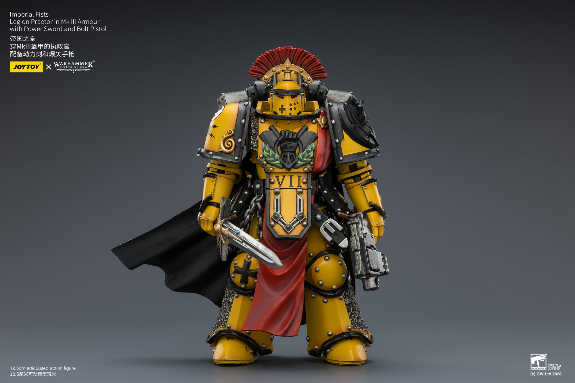 Warhammer: The Horus Heresy Imperial Fists Legion Praetor in Mk III Armour 1/18 Scale Action Figure Gallery Image 5
