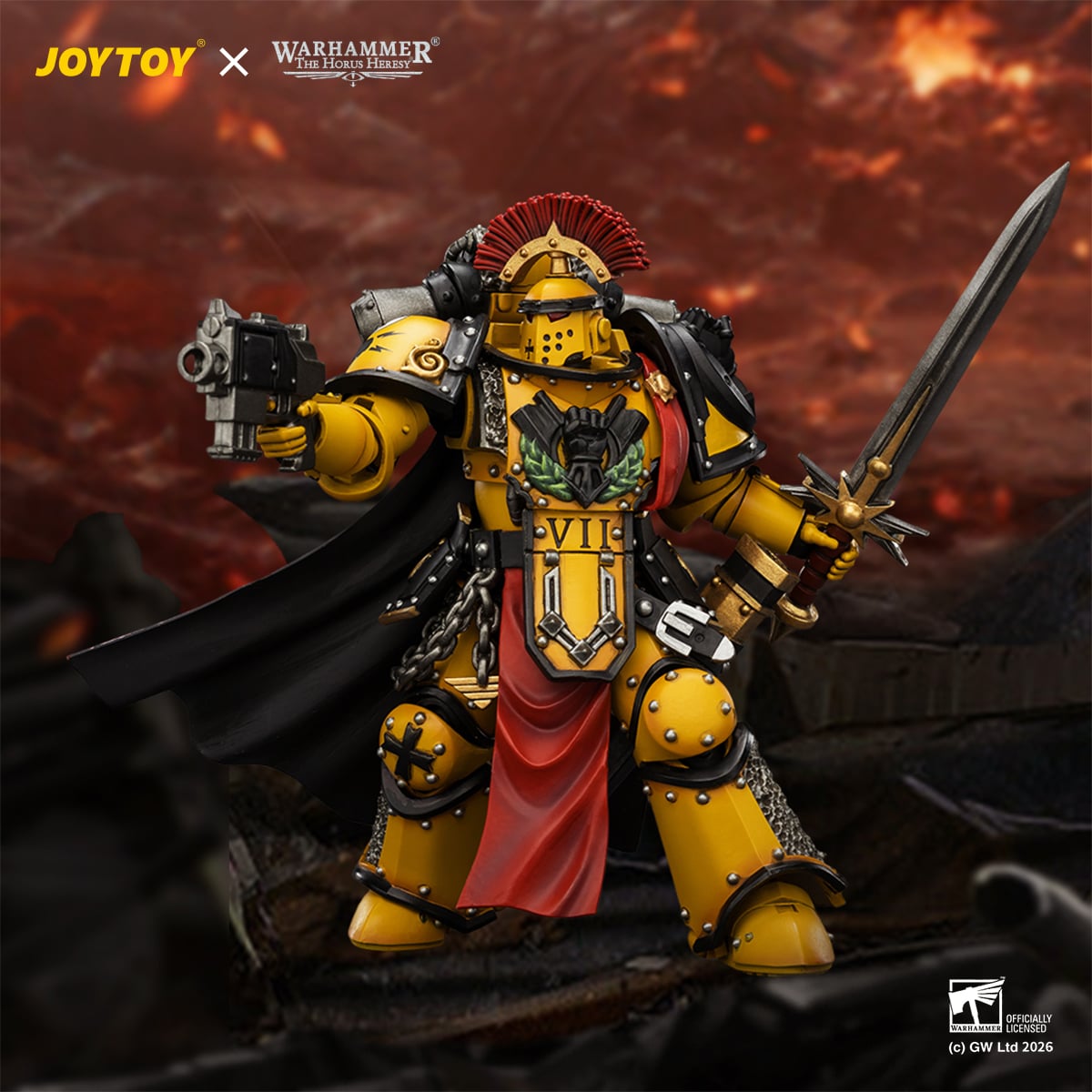 Warhammer: The Horus Heresy Imperial Fists Legion Praetor in Mk III Armour 1/18 Scale Action Figure Gallery Image 3
