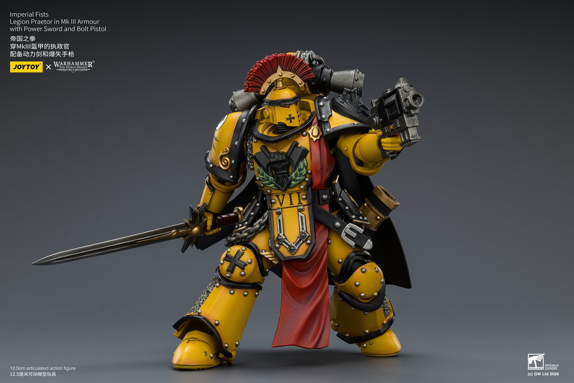 Warhammer: The Horus Heresy Imperial Fists Legion Praetor in Mk III Armour 1/18 Scale Action Figure Gallery Image 9