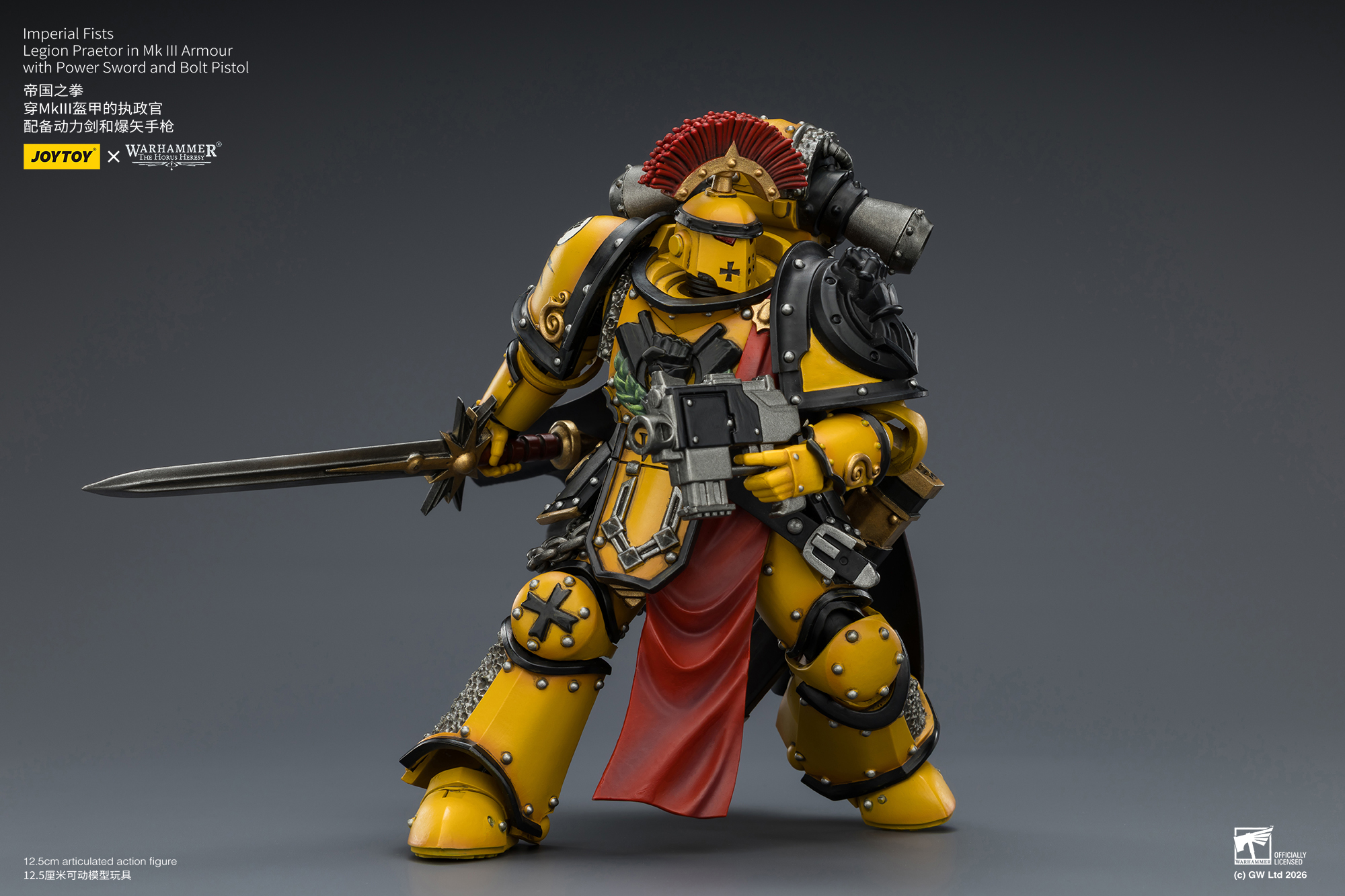 Warhammer: The Horus Heresy Imperial Fists Legion Praetor in Mk III Armour 1/18 Scale Action Figure Gallery Image 10