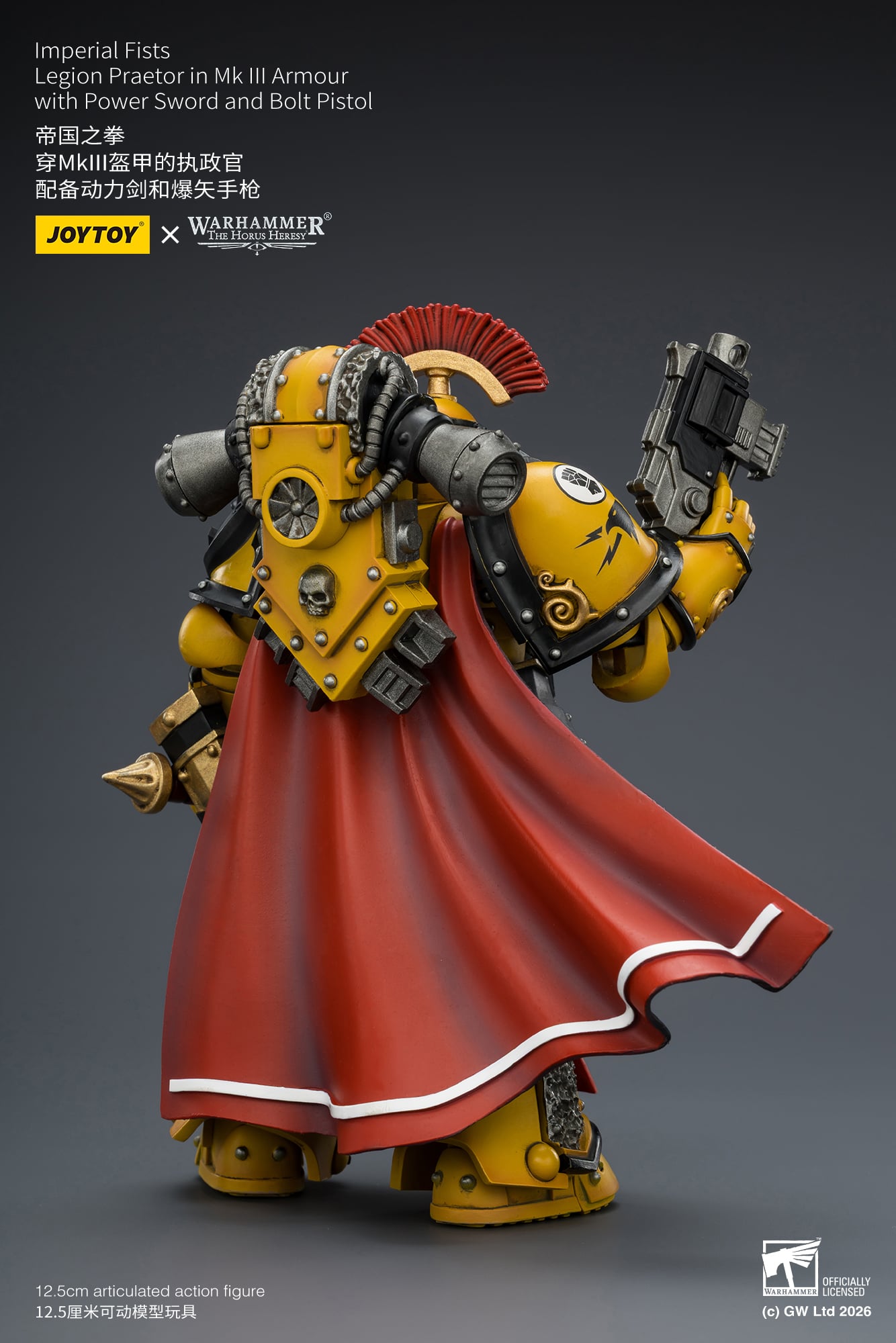 Warhammer: The Horus Heresy Imperial Fists Legion Praetor in Mk III Armour 1/18 Scale Action Figure Gallery Image 7