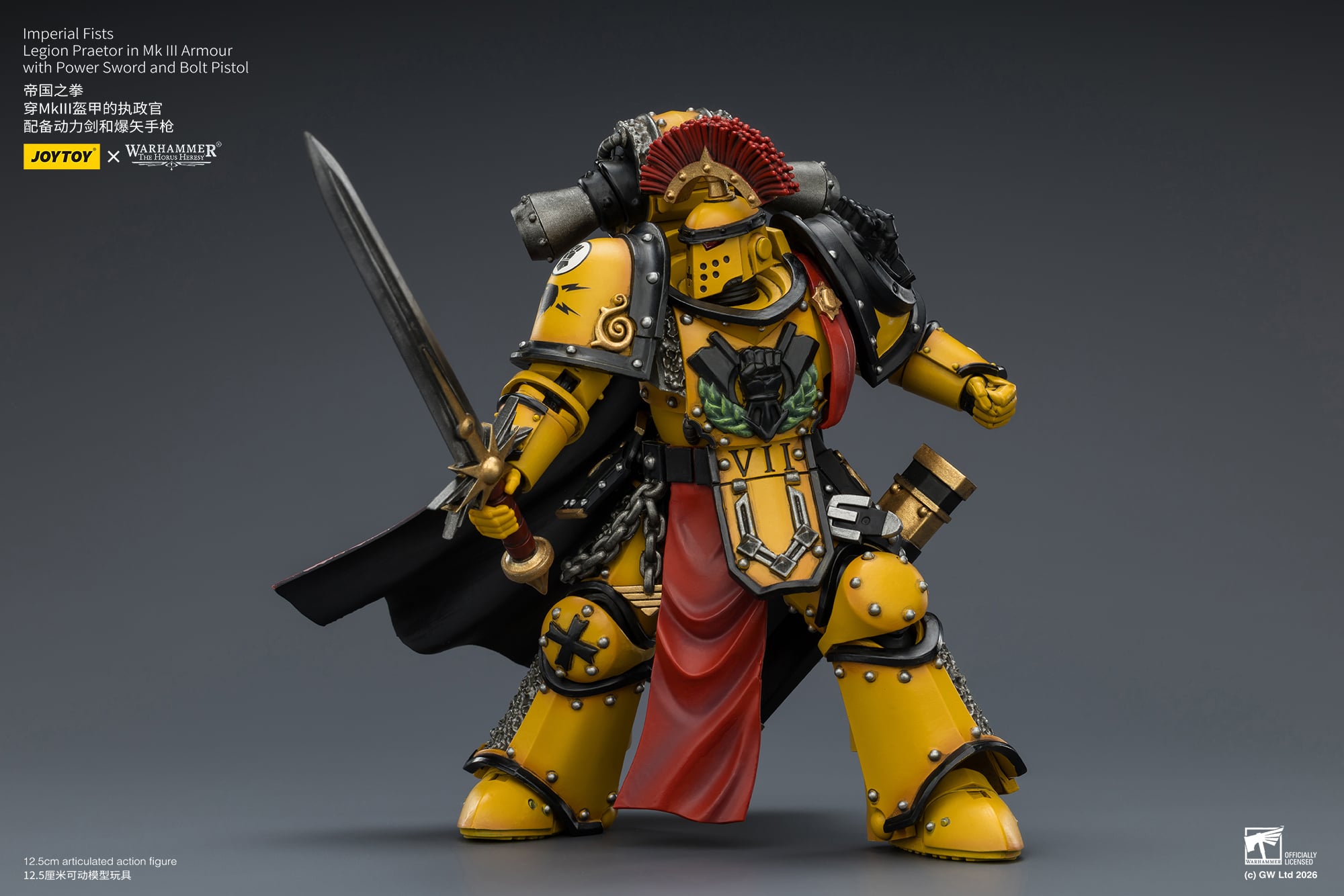 Warhammer: The Horus Heresy Imperial Fists Legion Praetor in Mk III Armour 1/18 Scale Action Figure Gallery Image 13