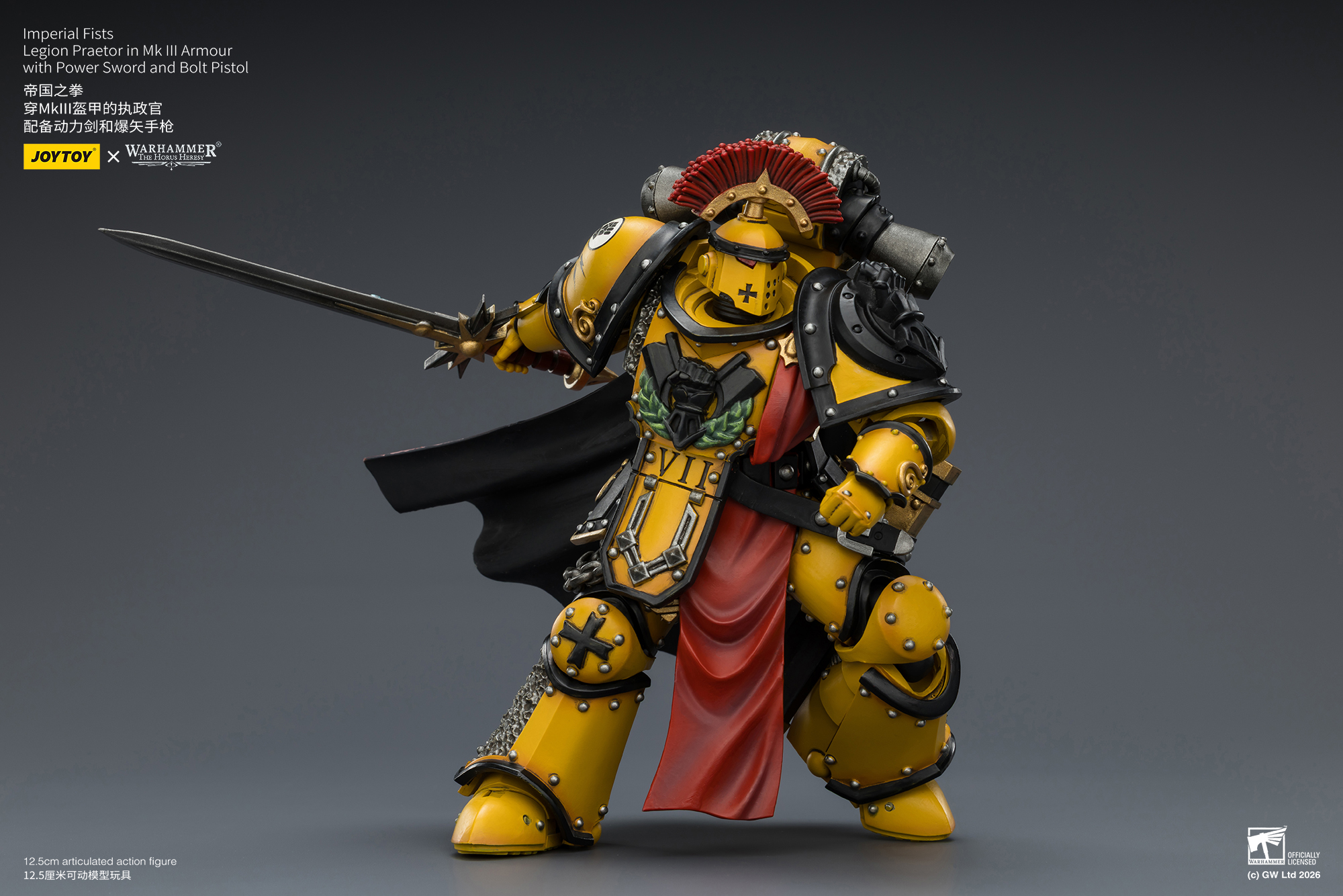 Warhammer: The Horus Heresy Imperial Fists Legion Praetor in Mk III Armour 1/18 Scale Action Figure Gallery Image 11