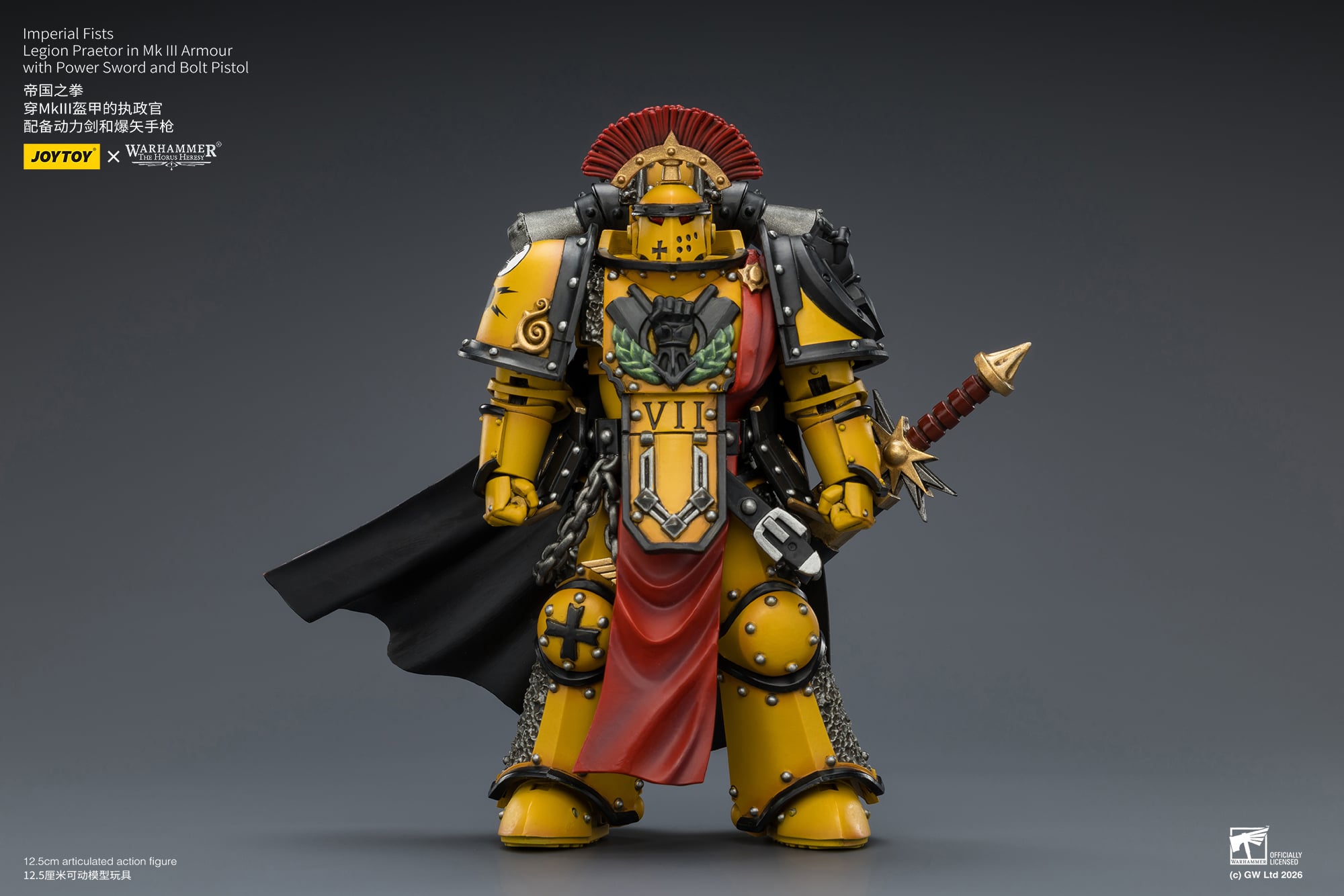 Warhammer: The Horus Heresy Imperial Fists Legion Praetor in Mk III Armour 1/18 Scale Action Figure Gallery Image 4