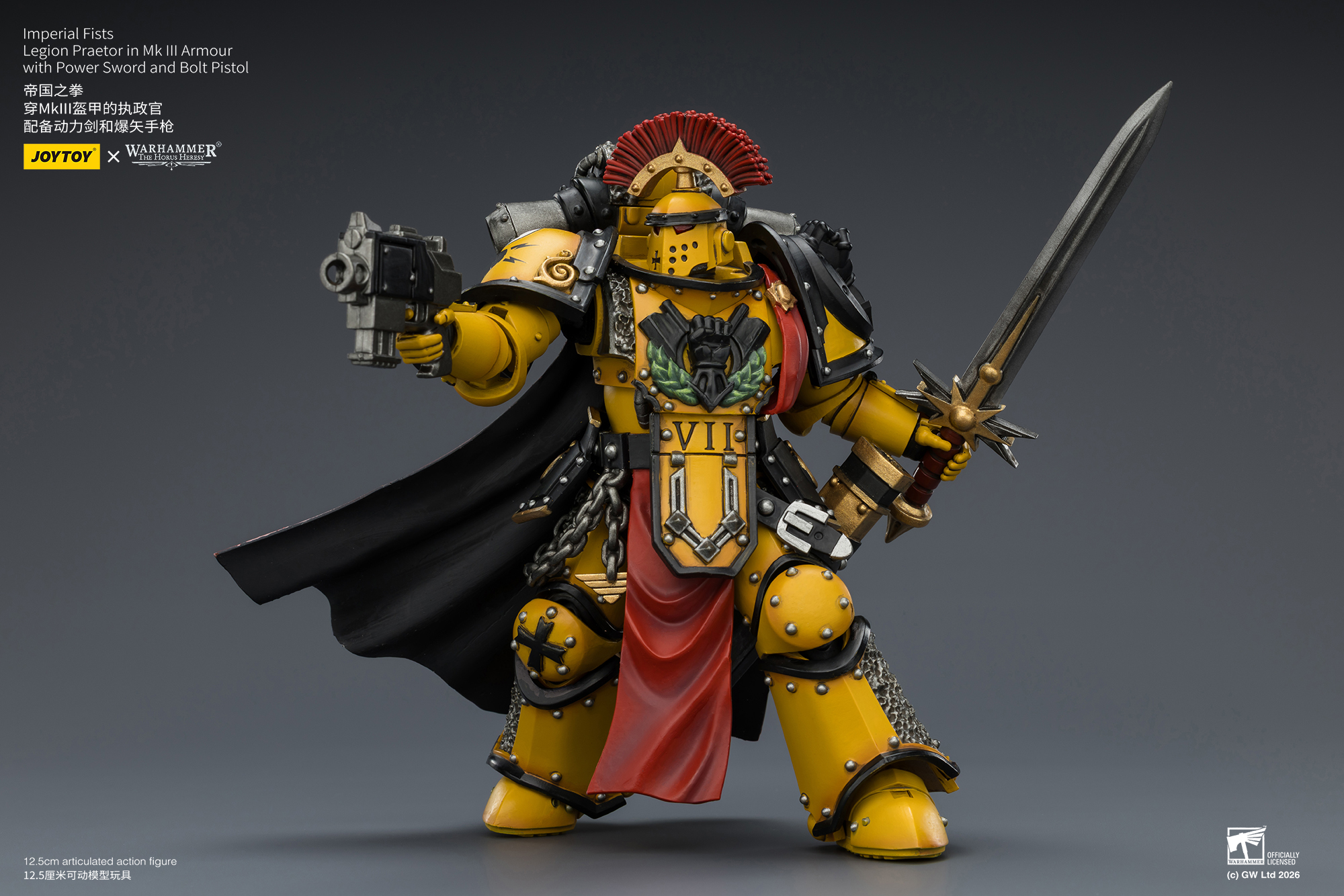 Warhammer: The Horus Heresy Imperial Fists Legion Praetor in Mk III Armour 1/18 Scale Action Figure Gallery Image 8