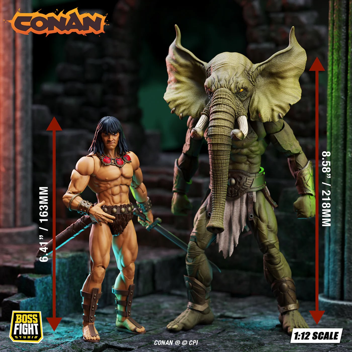 Conan the Barbarian: The Tower of the Elephant Epic H.A.C.K.S Young Conan & Yag-Kosha 1/12 Scale Action Figure Two-Pack Gallery Image 12