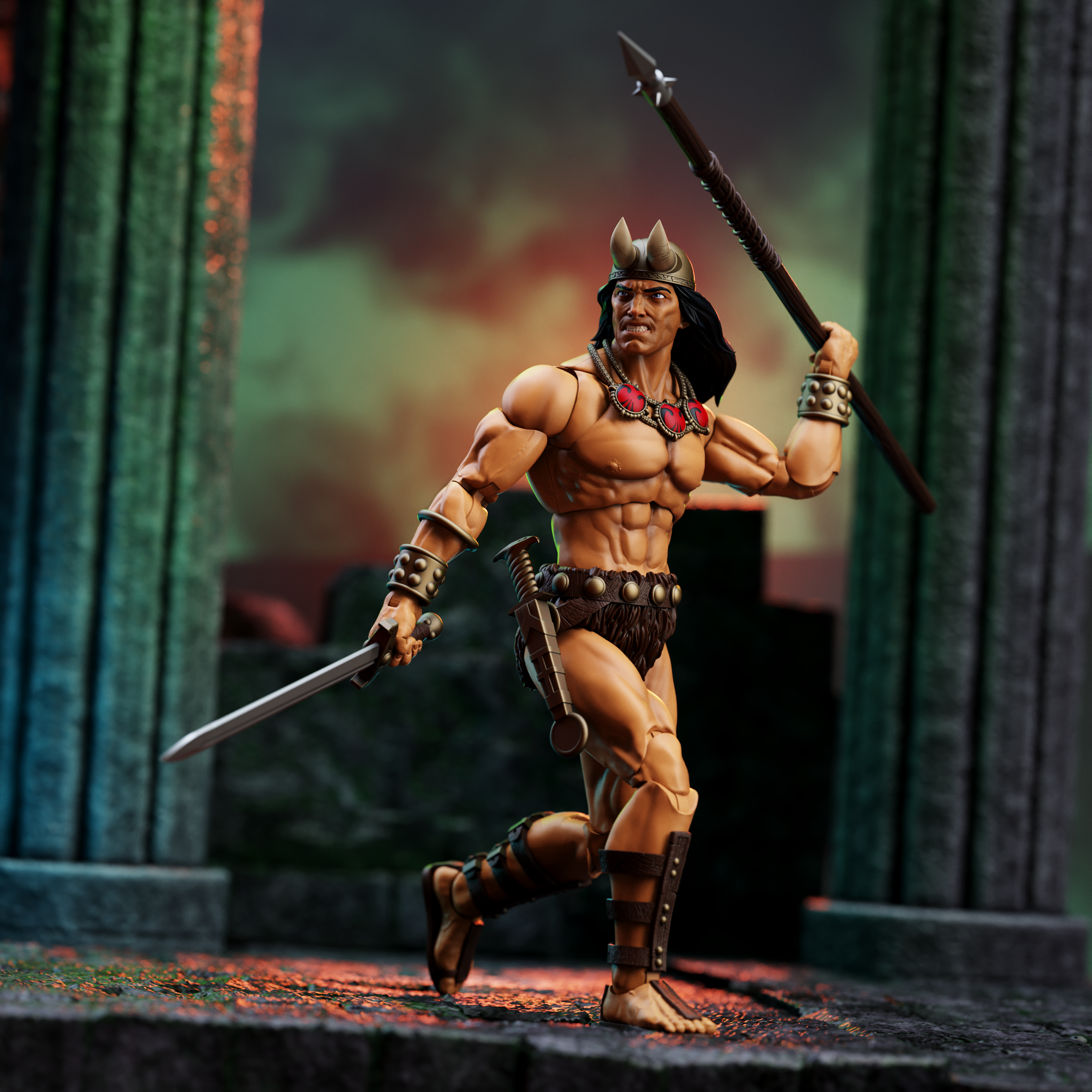 Conan the Barbarian: The Tower of the Elephant Epic H.A.C.K.S Young Conan & Yag-Kosha 1/12 Scale Action Figure Two-Pack Gallery Image 5
