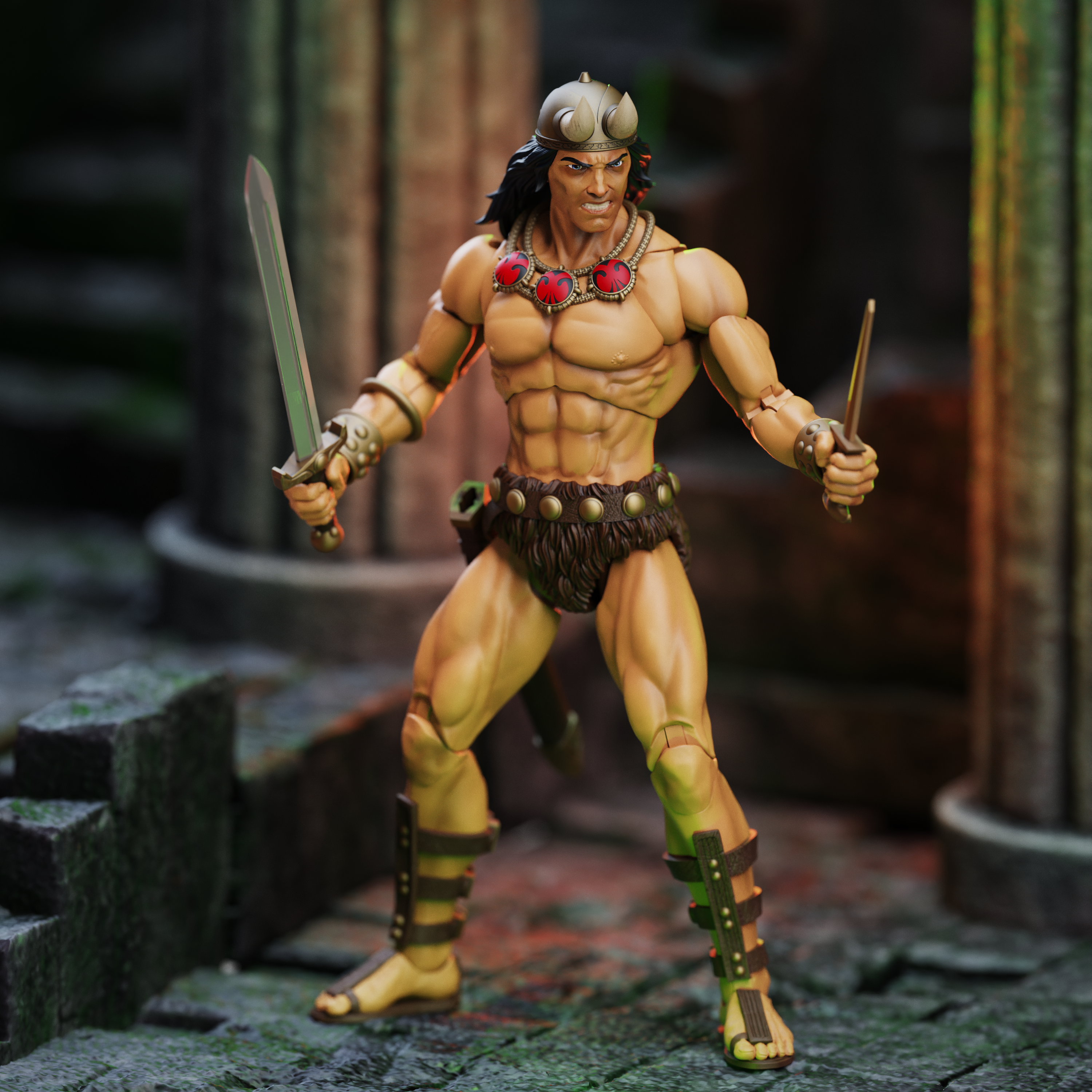 Conan the Barbarian: The Tower of the Elephant Epic H.A.C.K.S Young Conan & Yag-Kosha 1/12 Scale Action Figure Two-Pack Gallery Image 7