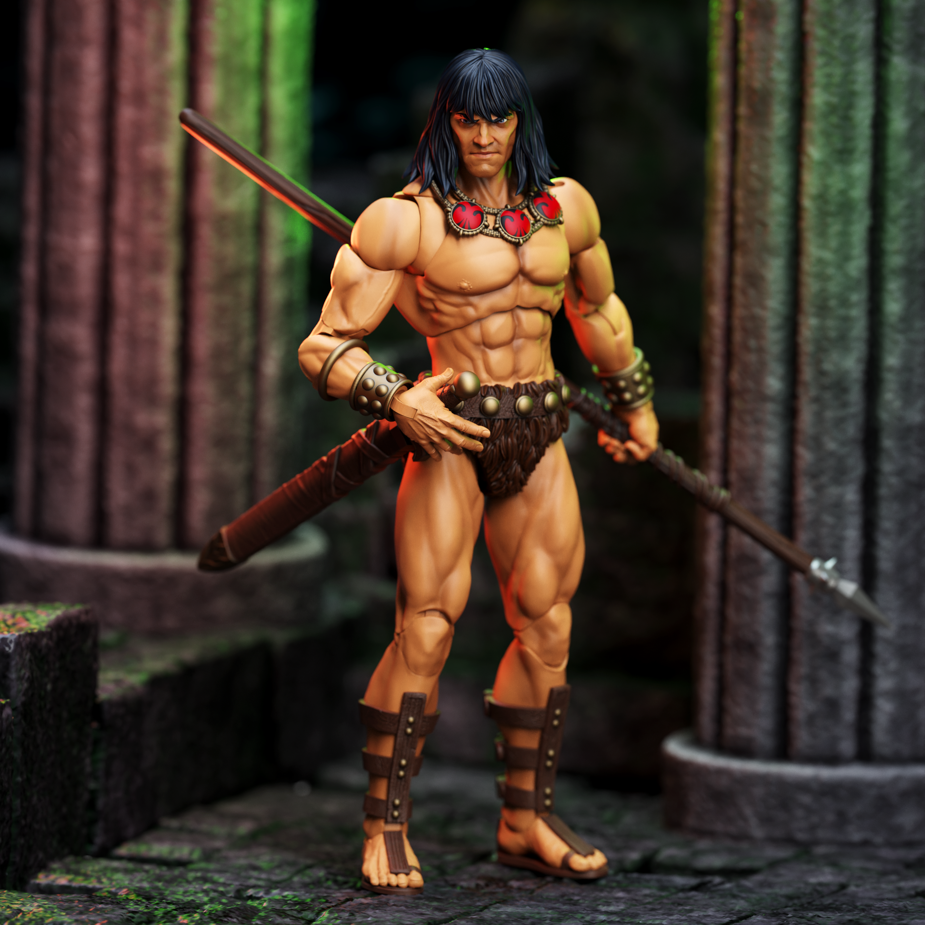 Conan the Barbarian: The Tower of the Elephant Epic H.A.C.K.S Young Conan & Yag-Kosha 1/12 Scale Action Figure Two-Pack Gallery Image 4