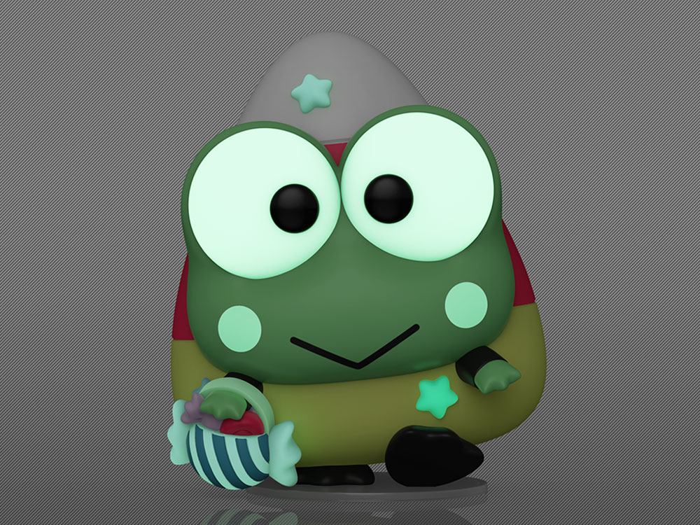 Hello Kitty and Friends Pop! #157 Keroppi (Glow-in-the-Dark) Gallery Image 1