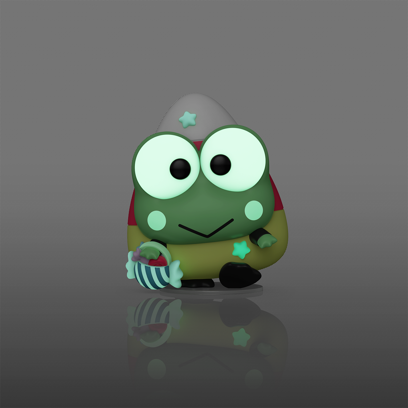 Hello Kitty and Friends Pop! #157 Keroppi (Glow-in-the-Dark) Gallery Image 4
