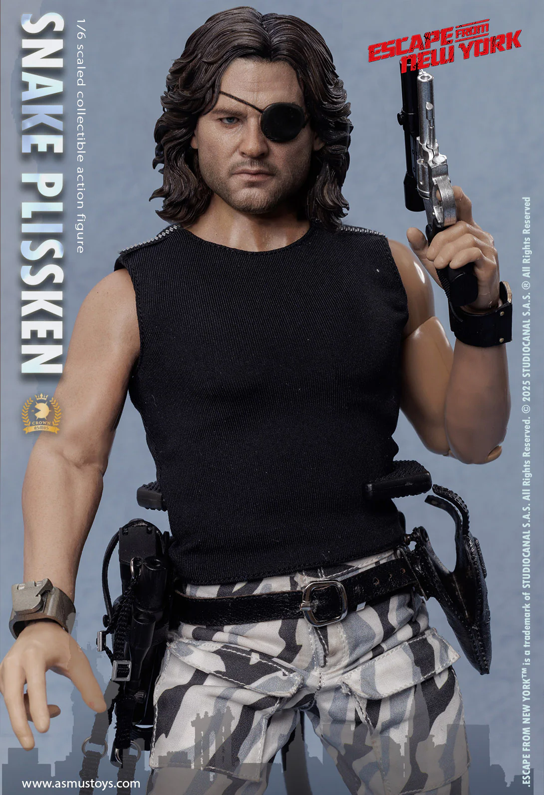 ESCAPE FROM NEW YORK シックススケール フィギュア Escape from New York The Crown Series Snake Plissken (Sculpted