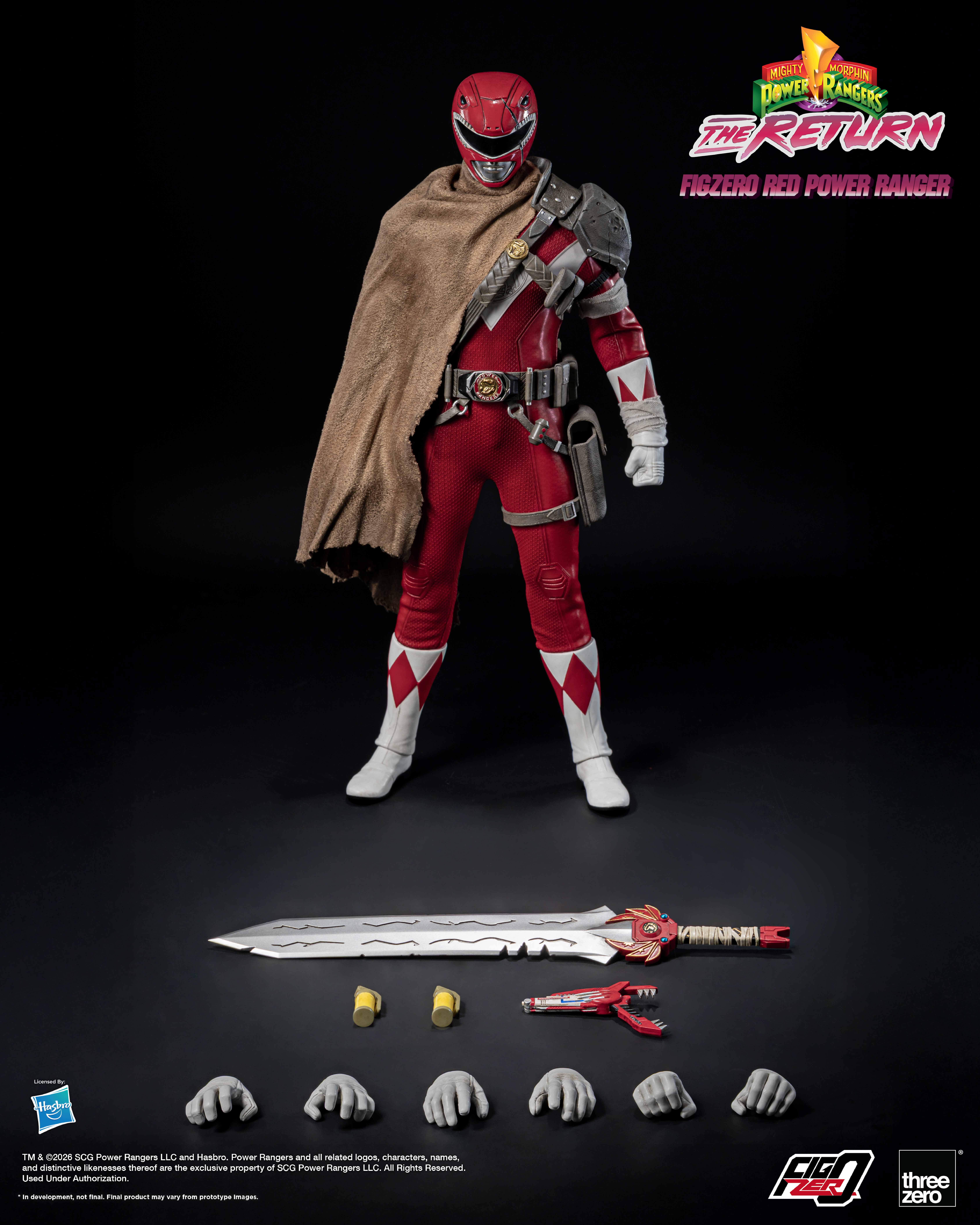 Mighty Morphin Power Rangers: The Return FigZero Red Ranger 1/6 Scale Action Figure Gallery Image 17