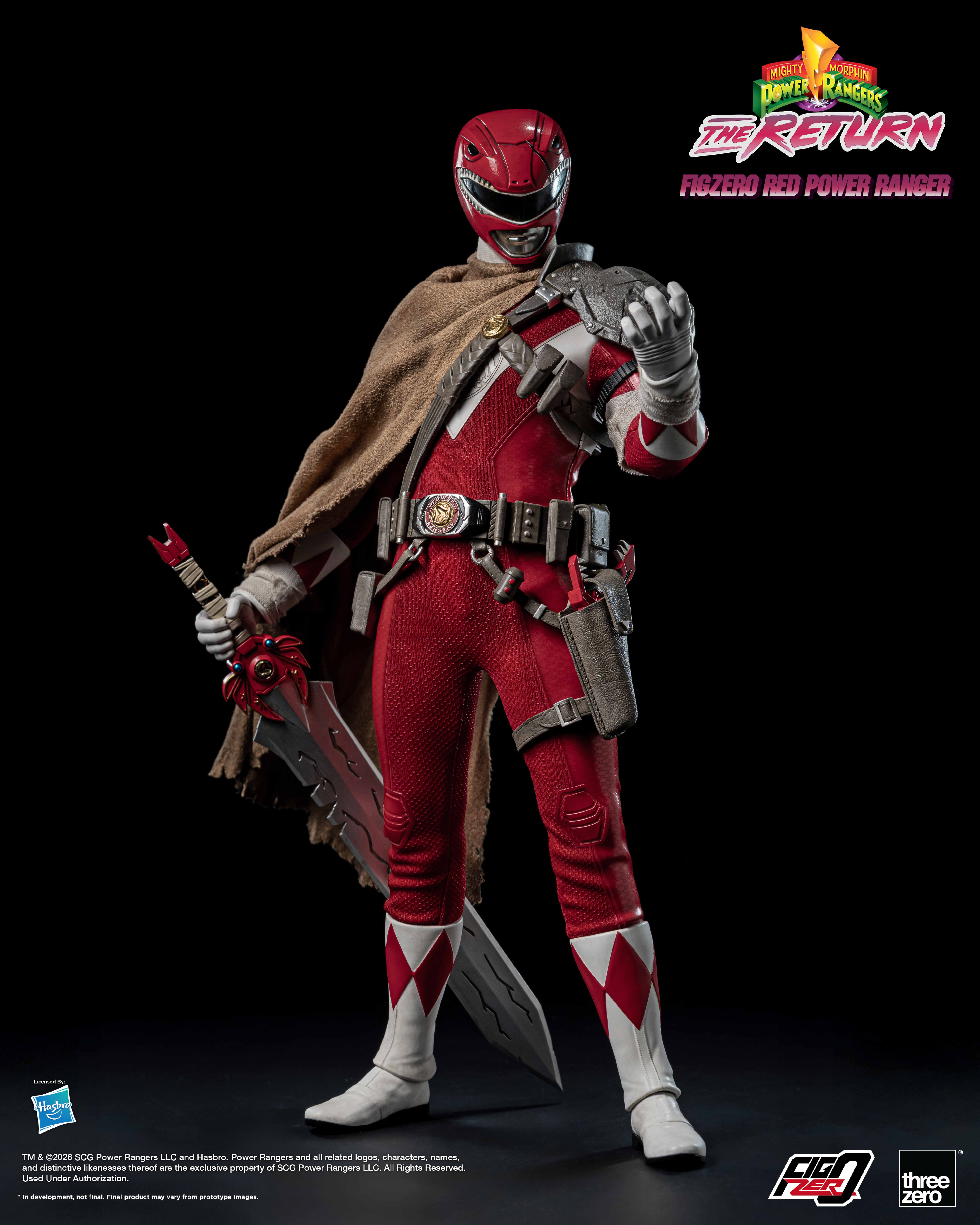 Mighty Morphin Power Rangers: The Return FigZero Red Ranger 1/6 Scale Action Figure Gallery Image 8