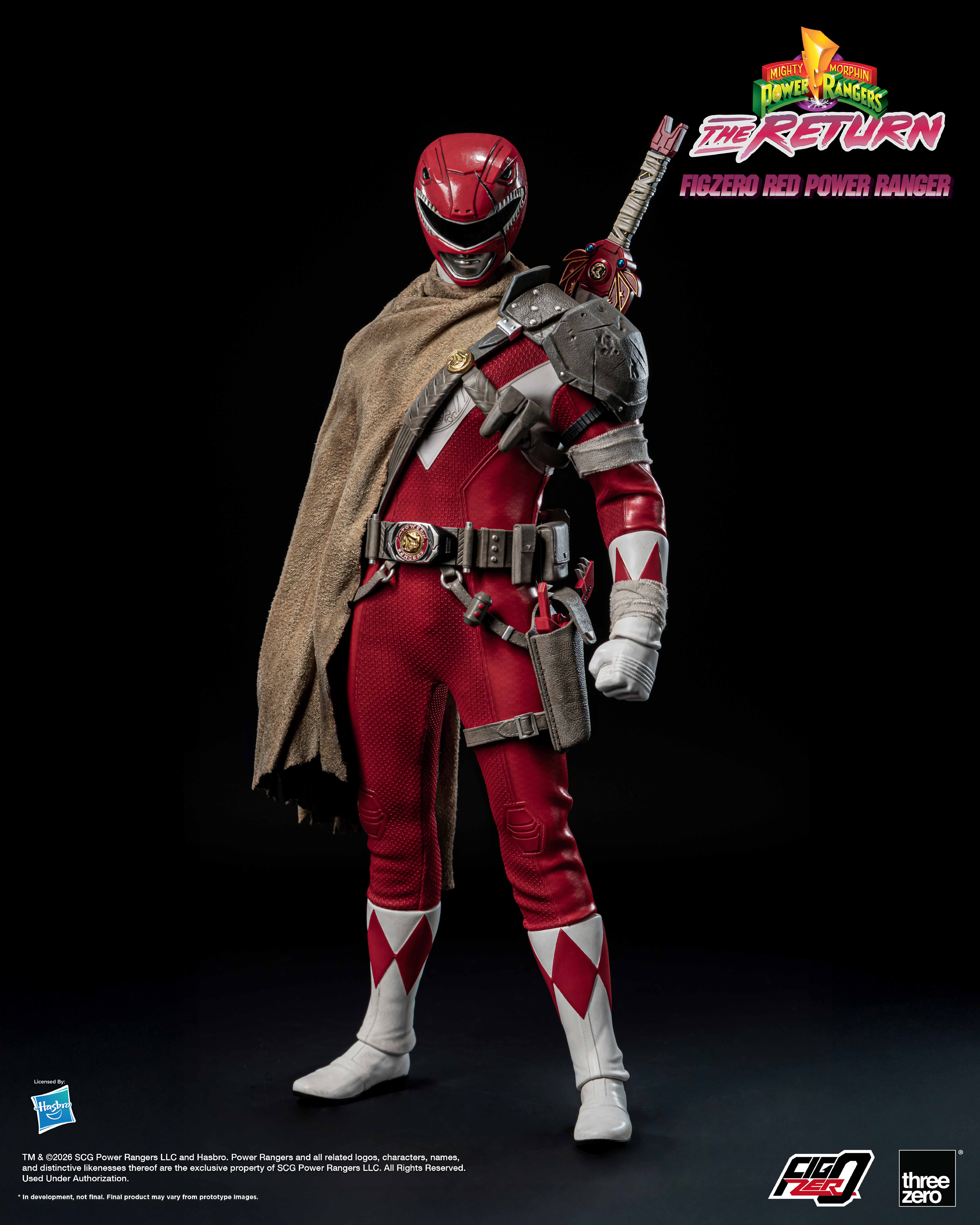 Mighty Morphin Power Rangers: The Return FigZero Red Ranger 1/6 Scale Action Figure Gallery Image 3