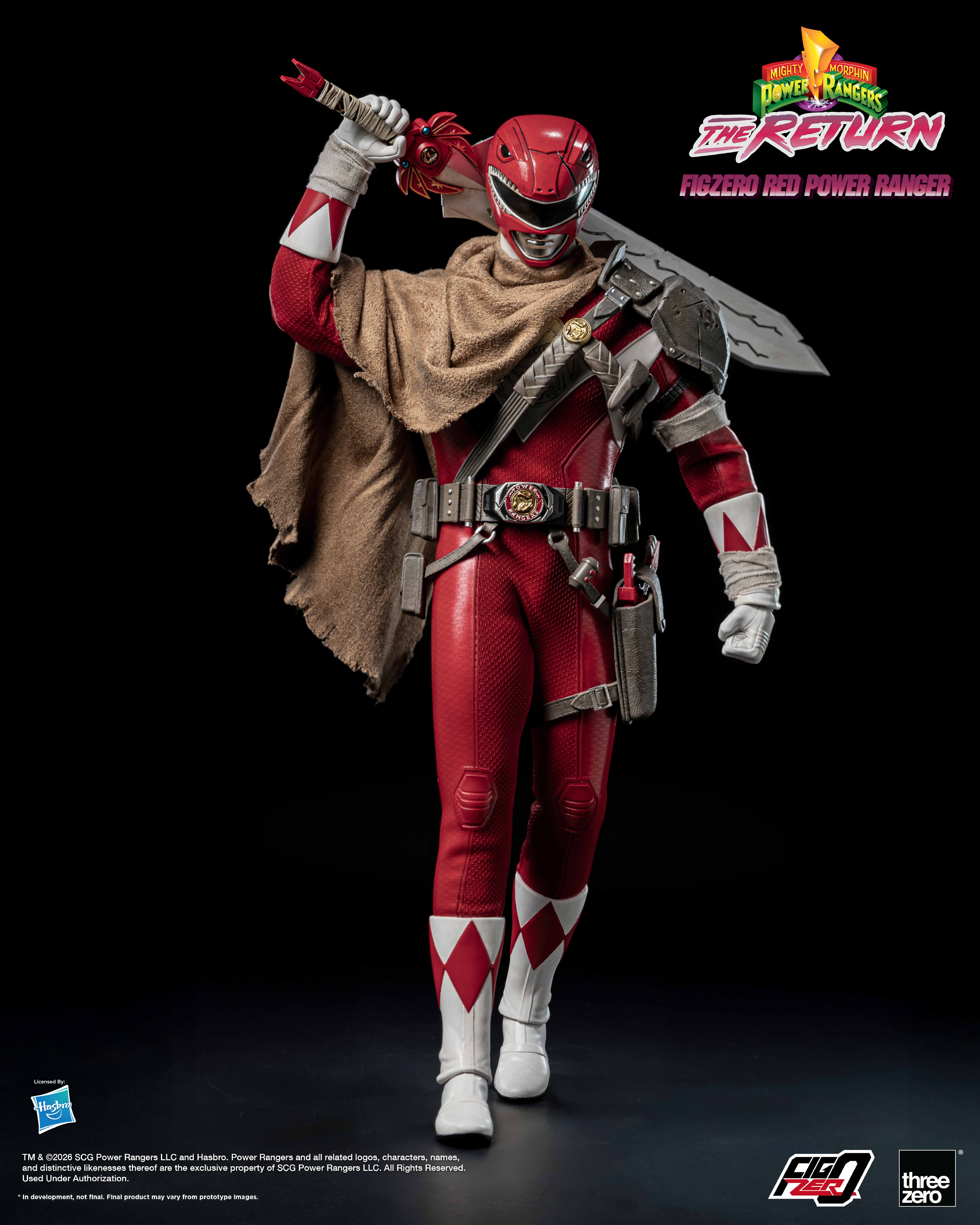 Mighty Morphin Power Rangers: The Return FigZero Red Ranger 1/6 Scale Action Figure Gallery Image 7
