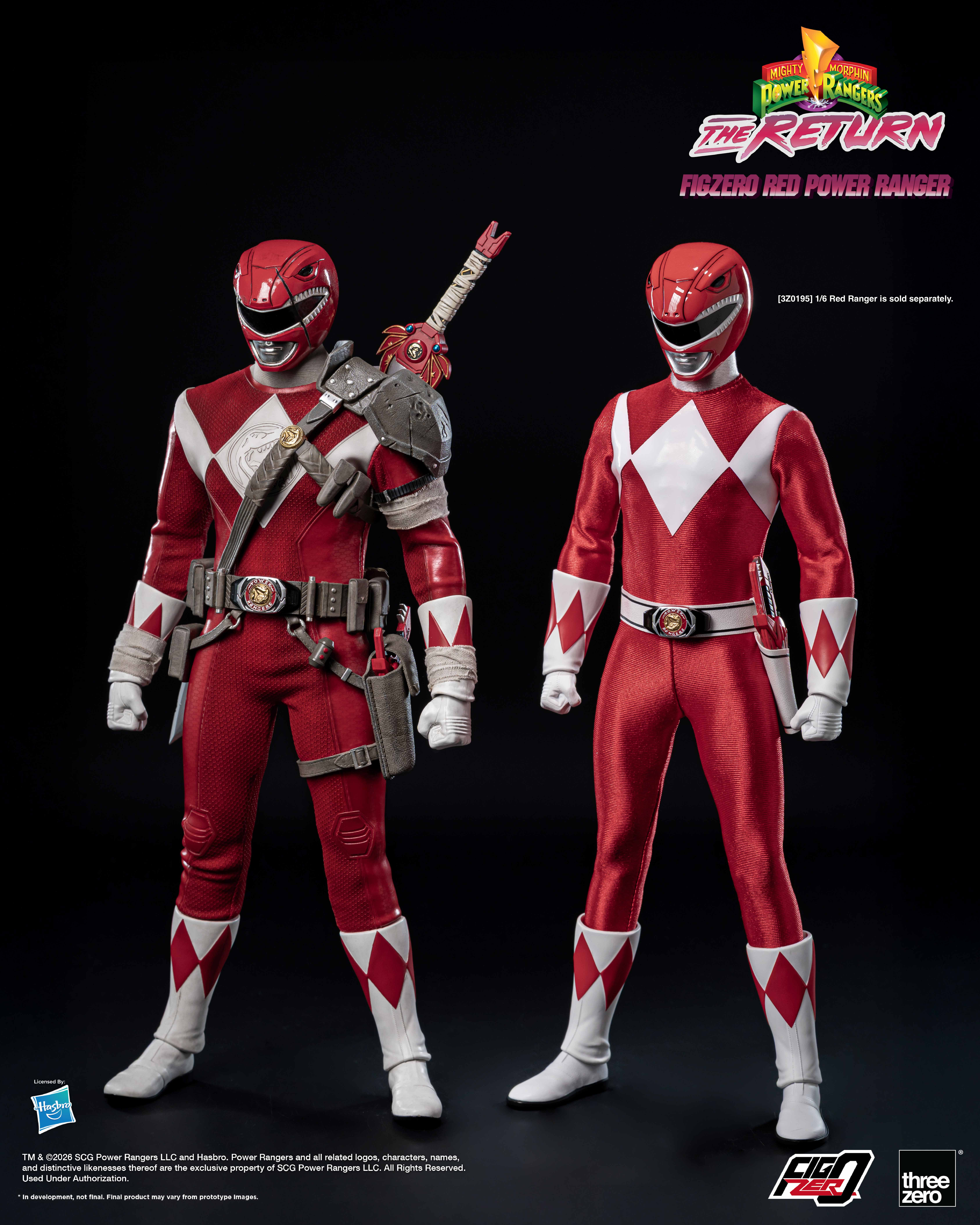 Mighty Morphin Power Rangers: The Return FigZero Red Ranger 1/6 Scale Action Figure Gallery Image 15