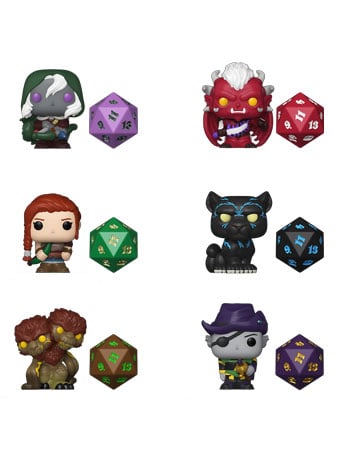 Dungeons & Dragons Bitty Pop! Box of 12 Random Figures with D20 Die Gallery Image 2