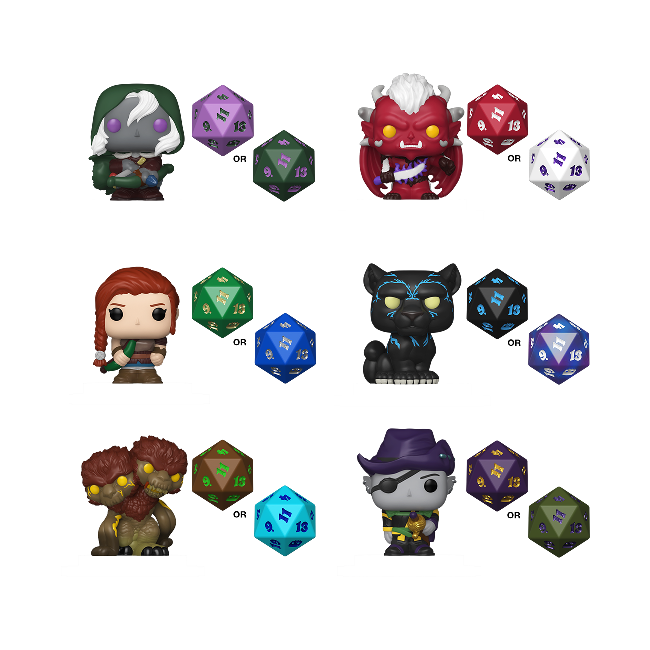 Dungeons & Dragons Bitty Pop! Box of 12 Random Figures with D20 Die Gallery Image 3