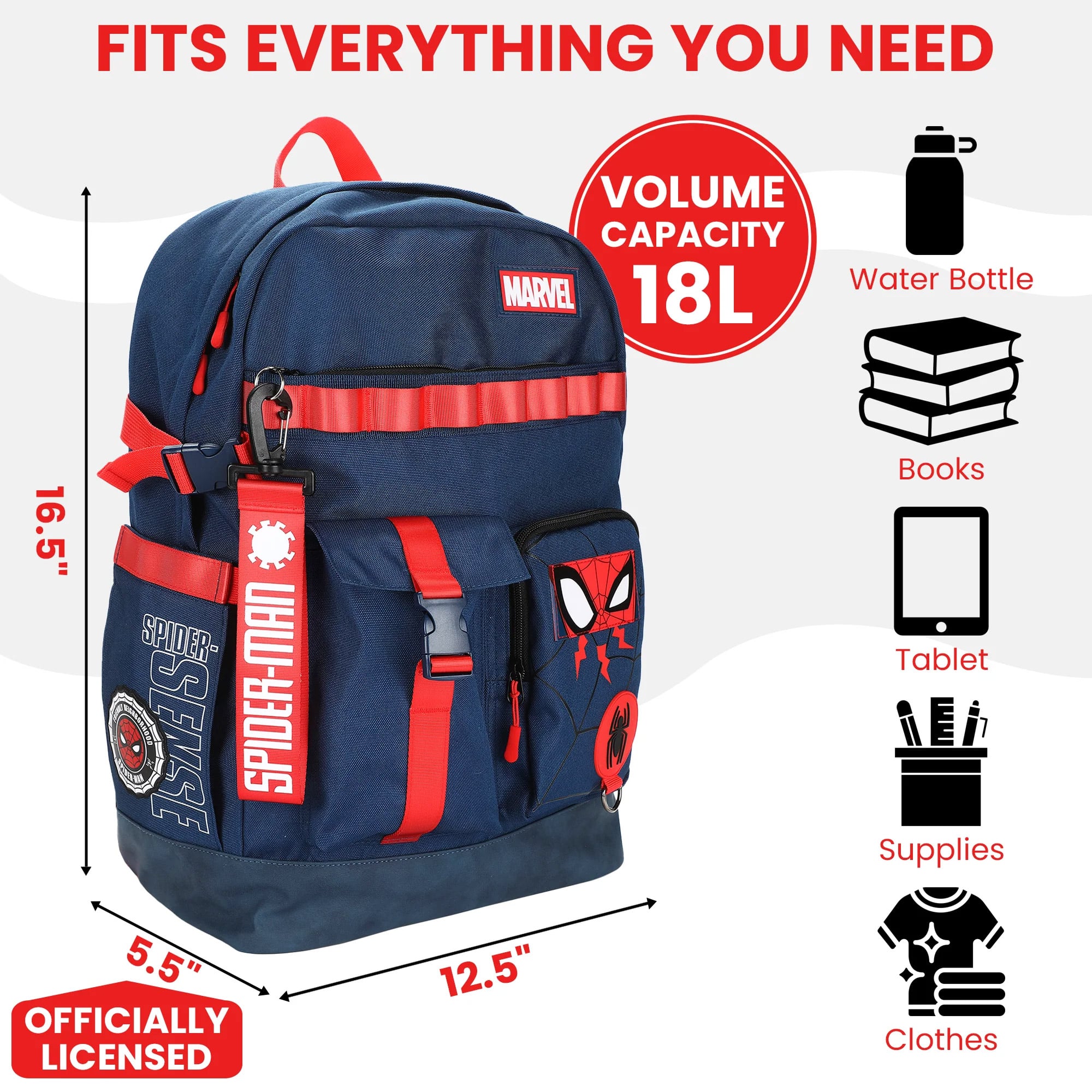 best sturdy travel backpack marvel Spiderman for Teens, Men & Women | Miles Morales 17