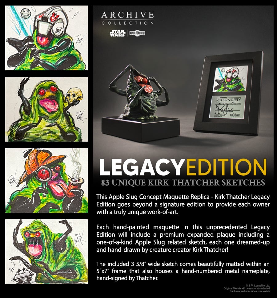 Star Wars: Return of the Jedi Archive Collection Apple Slug (Legacy Edition) Limited Edition Concept Maquette Replica Gallery Image 10