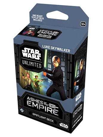Star Wars: Unlimited Ashes of the Empire Luke Skywalker Spotlight Deck