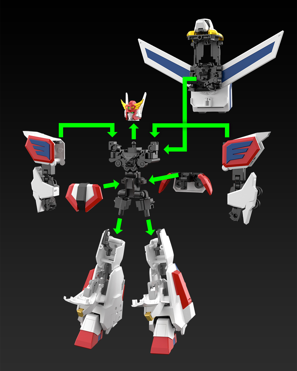 Brave Exkaiser SMP Brave Exkaiser Model Kit Set Gallery Image 30