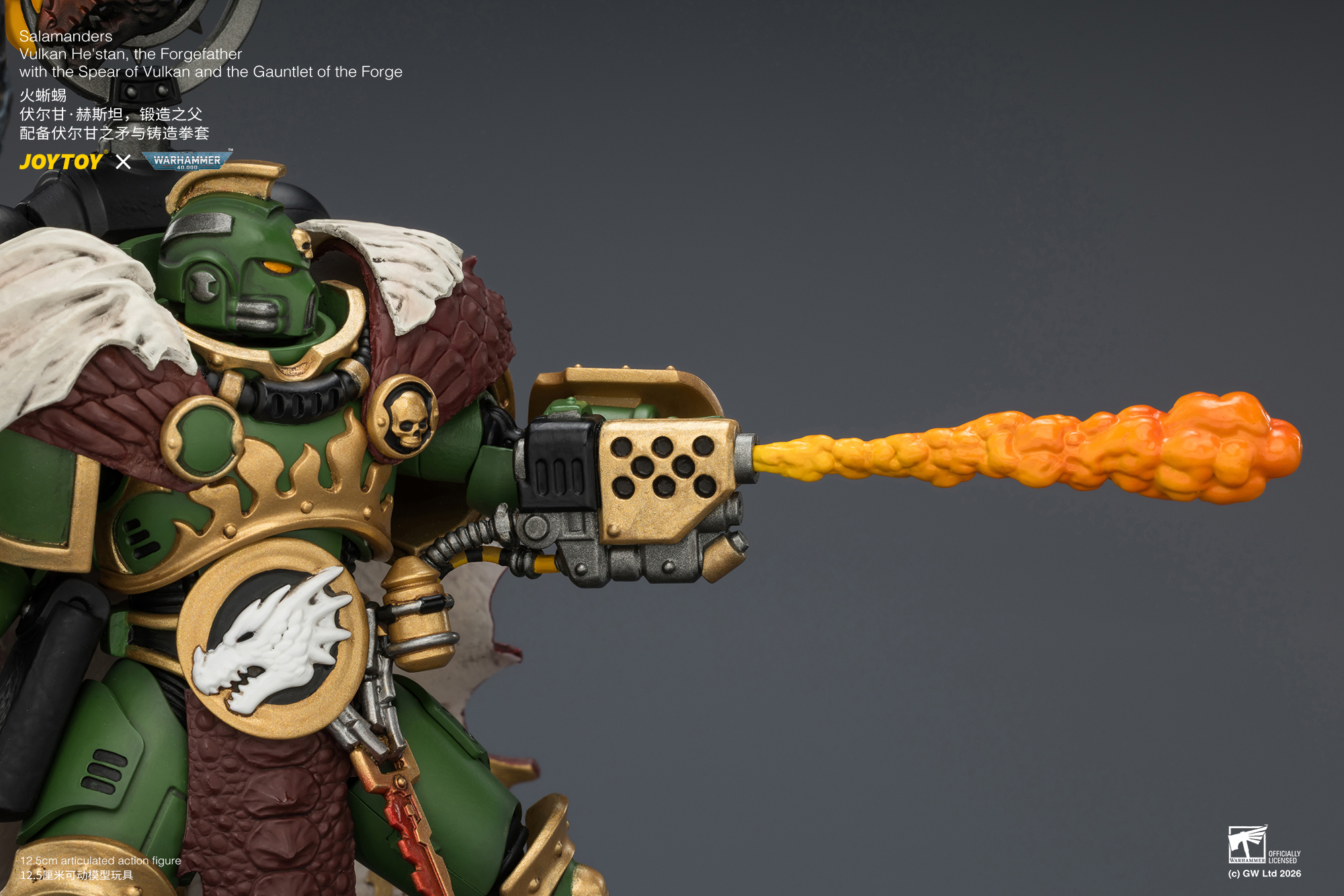 Warhammer 40,000 Salamanders Vulkan He'Stan The Forgefather 1/18 Scale Action Figure Gallery Image 13