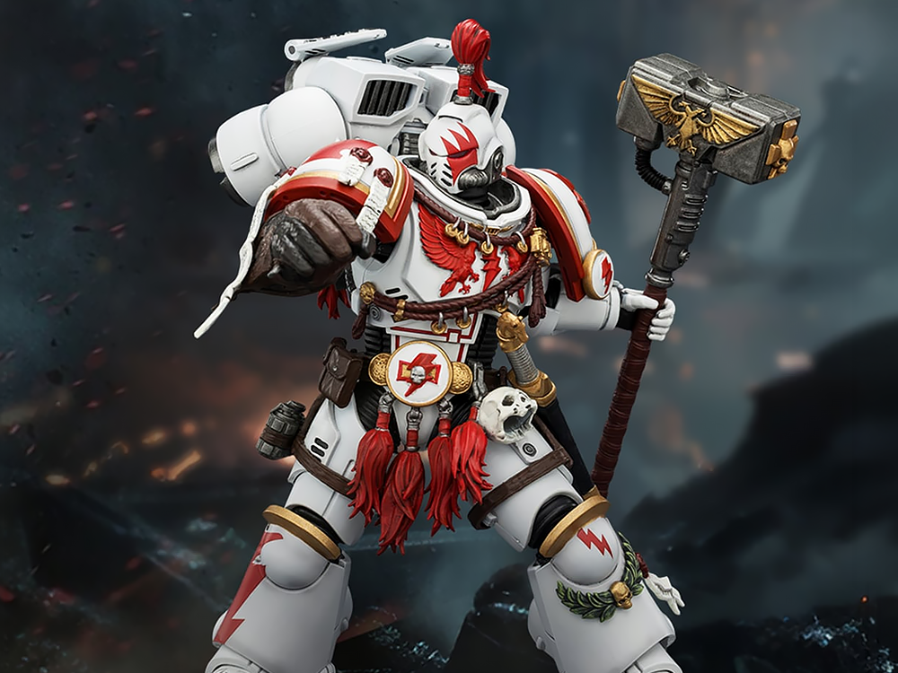 Warhammer 40,000: Space Marine 2 White Scars Assault Intercessor Champion (Game Edition) 1/18 Scale Action Figure Gallery Image 1
