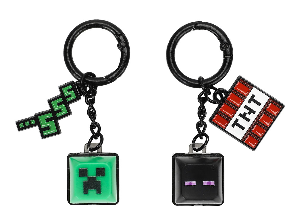 Minecraft Creeper & Enderman 2 Keychain Set