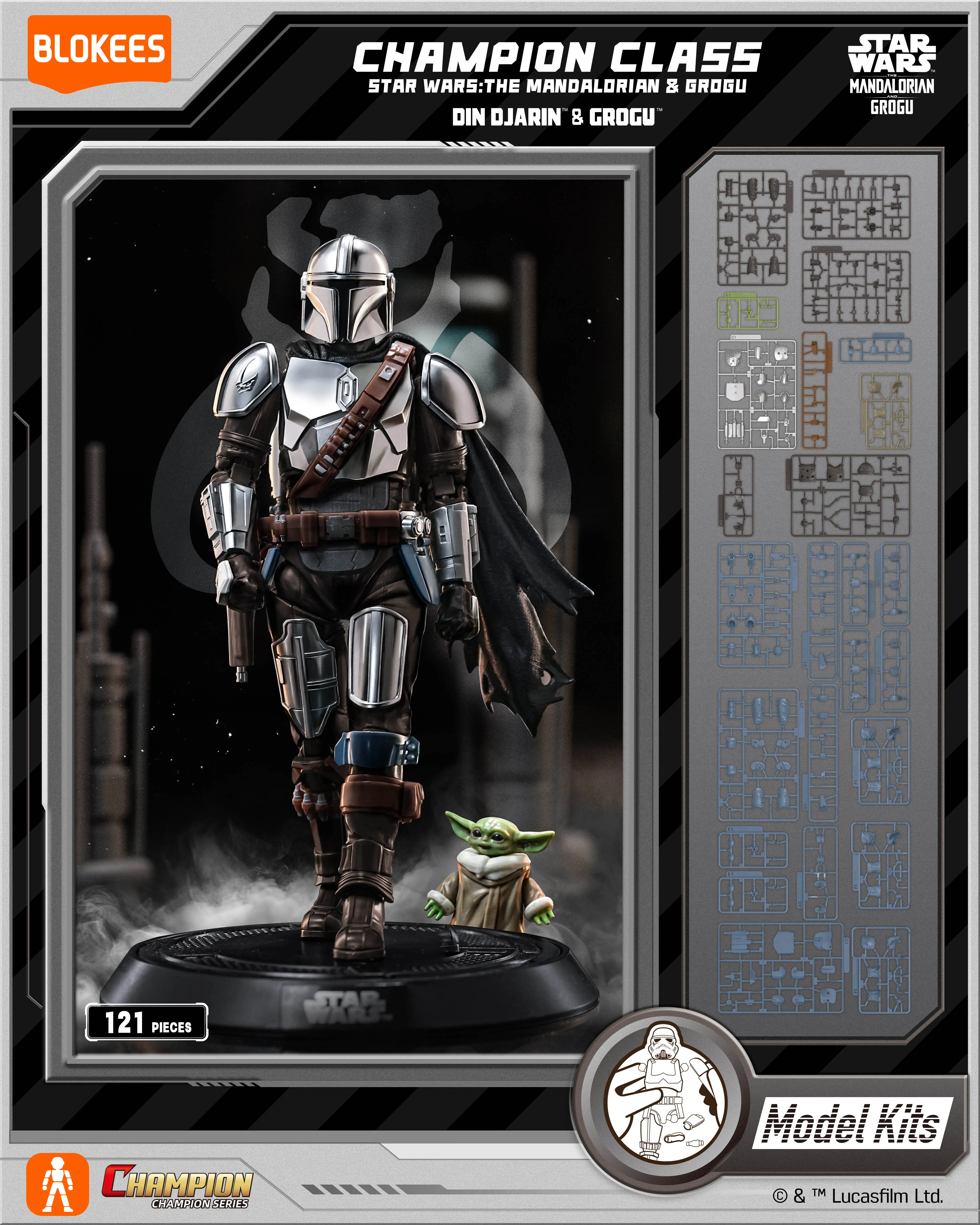 Star Wars: The Mandalorian & Grogu Champion Class CC05 Din Djarin & Grogu Model Kit Gallery Image 12