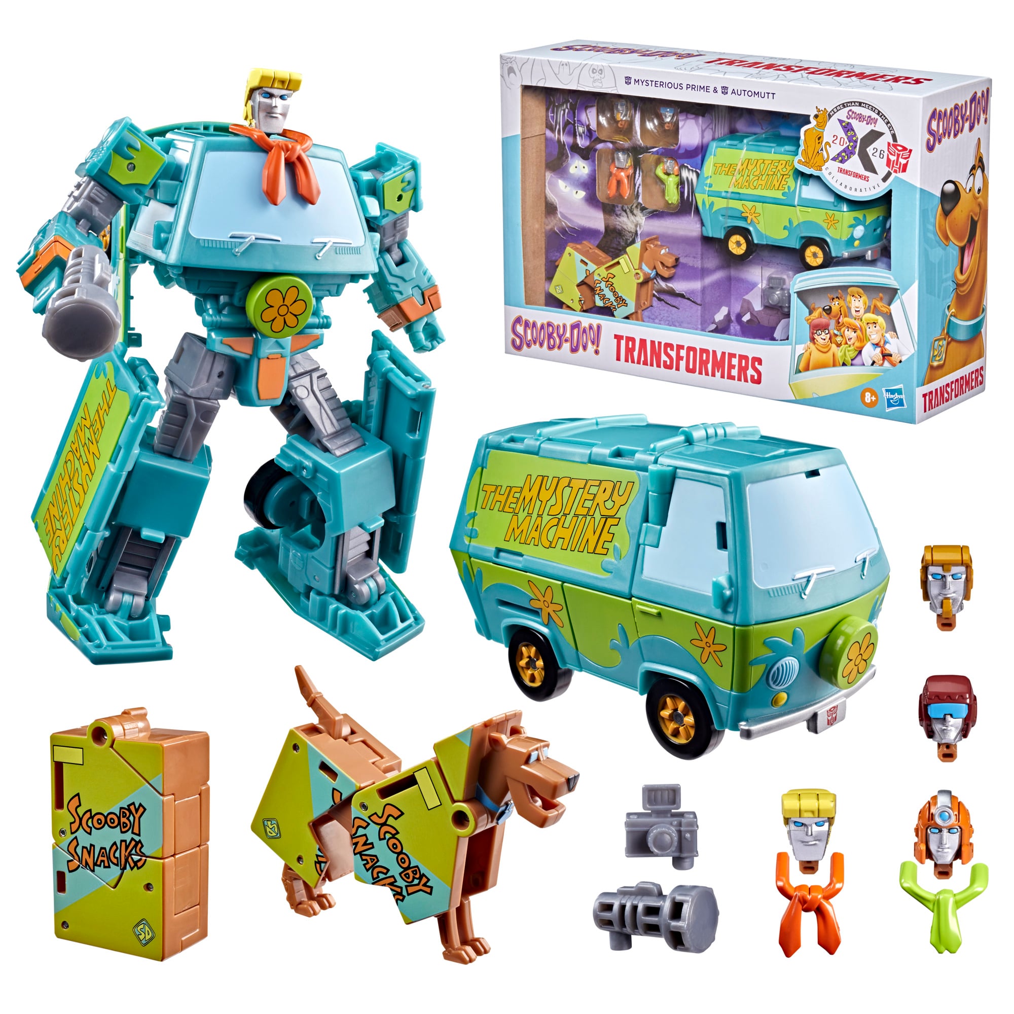 Transformers Collaborative Scooby Doo x Transformers Mysterious Prime & Automutt Action Figure Set Gallery Image 9