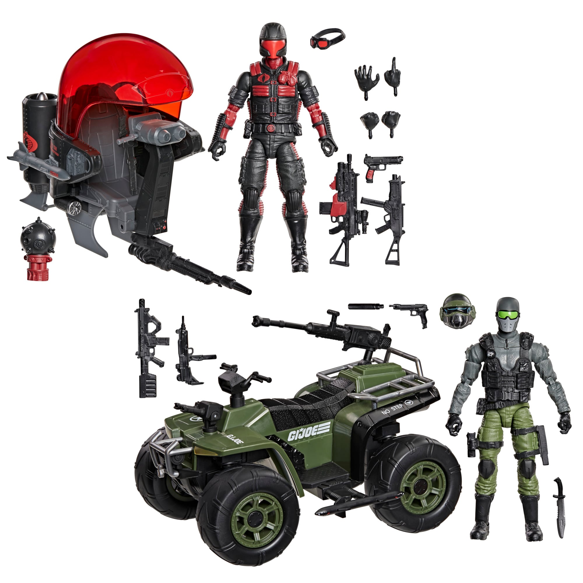 G.I. Joe Classified Series #218 Snake Eyes & Varmint ATV vs. Stealth Viper & Cobra Stealth Flight Pod (Trubble Bubble) Action Figure Two-Pack Gallery Image 5