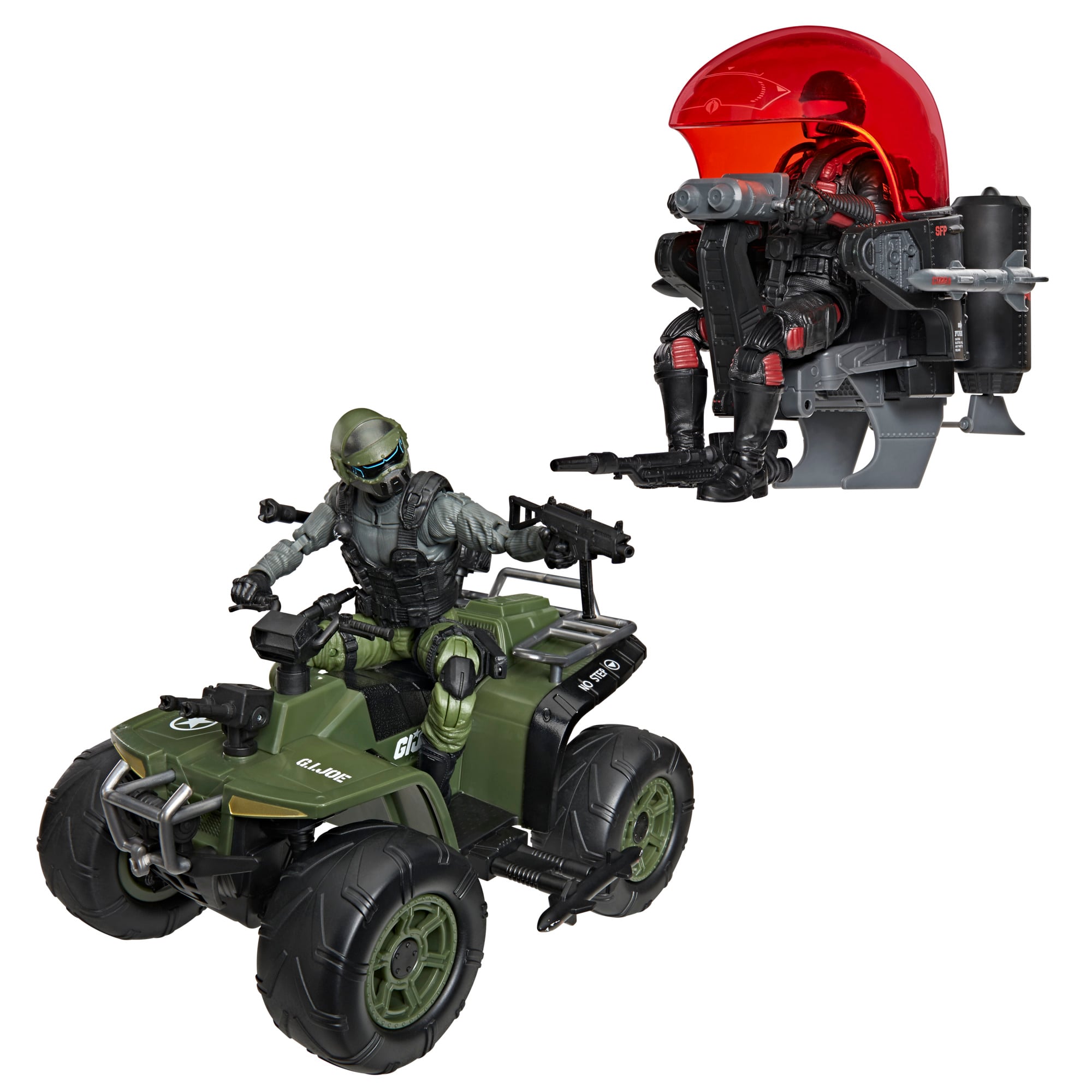 G.I. Joe Classified Series #218 Snake Eyes & Varmint ATV vs. Stealth Viper & Cobra Stealth Flight Pod (Trubble Bubble) Action Figure Two-Pack Gallery Image 3