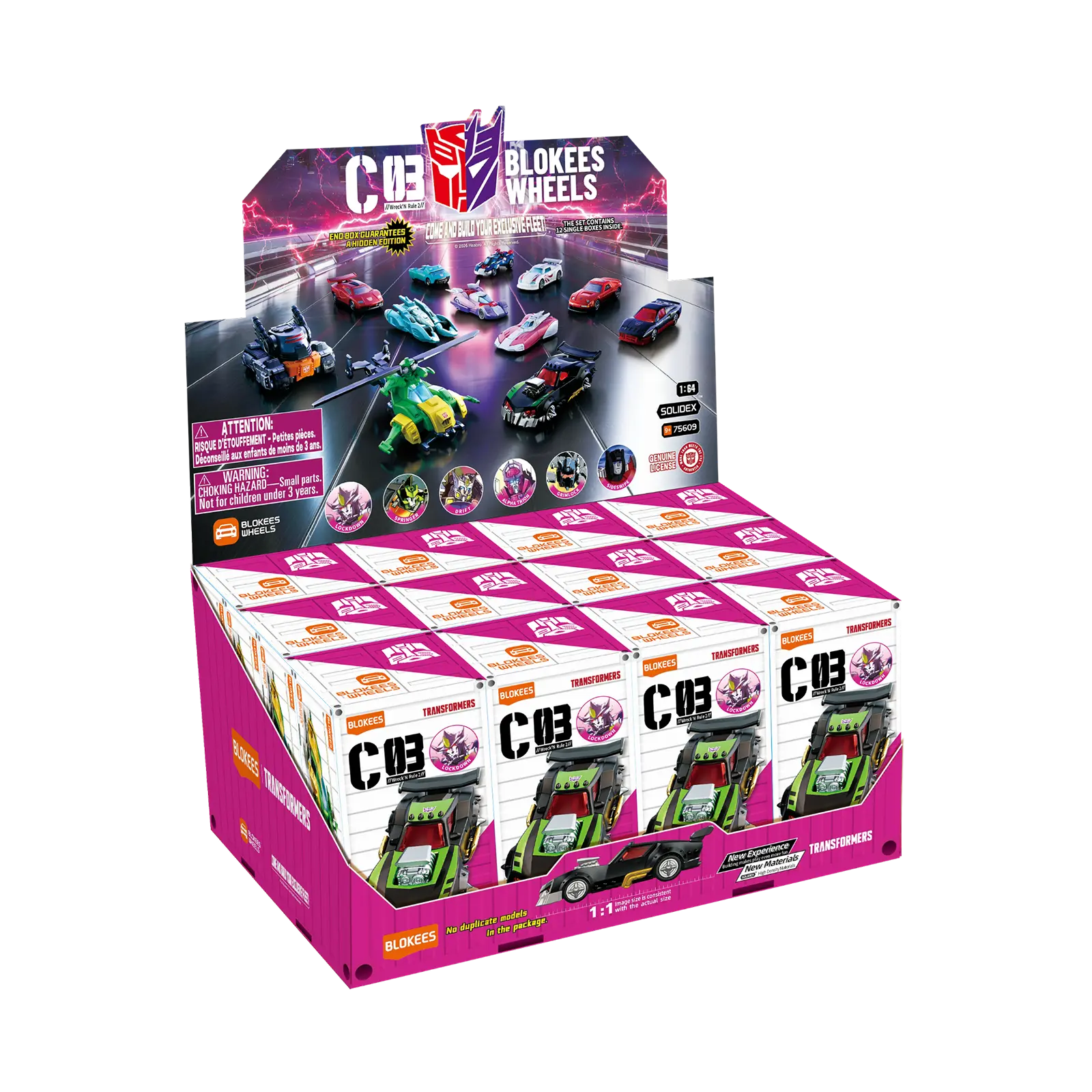 Transformers Blokees Wheels C03 Wreck 'N Rule 2 Box of 12 Random Model Kits Gallery Image 20