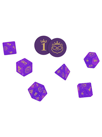 Dungeon Crawler Carl Roleplaying Game Princess Donut’s Enchanted Crown of the Sepsis Whore Dice Set Gallery Image 2