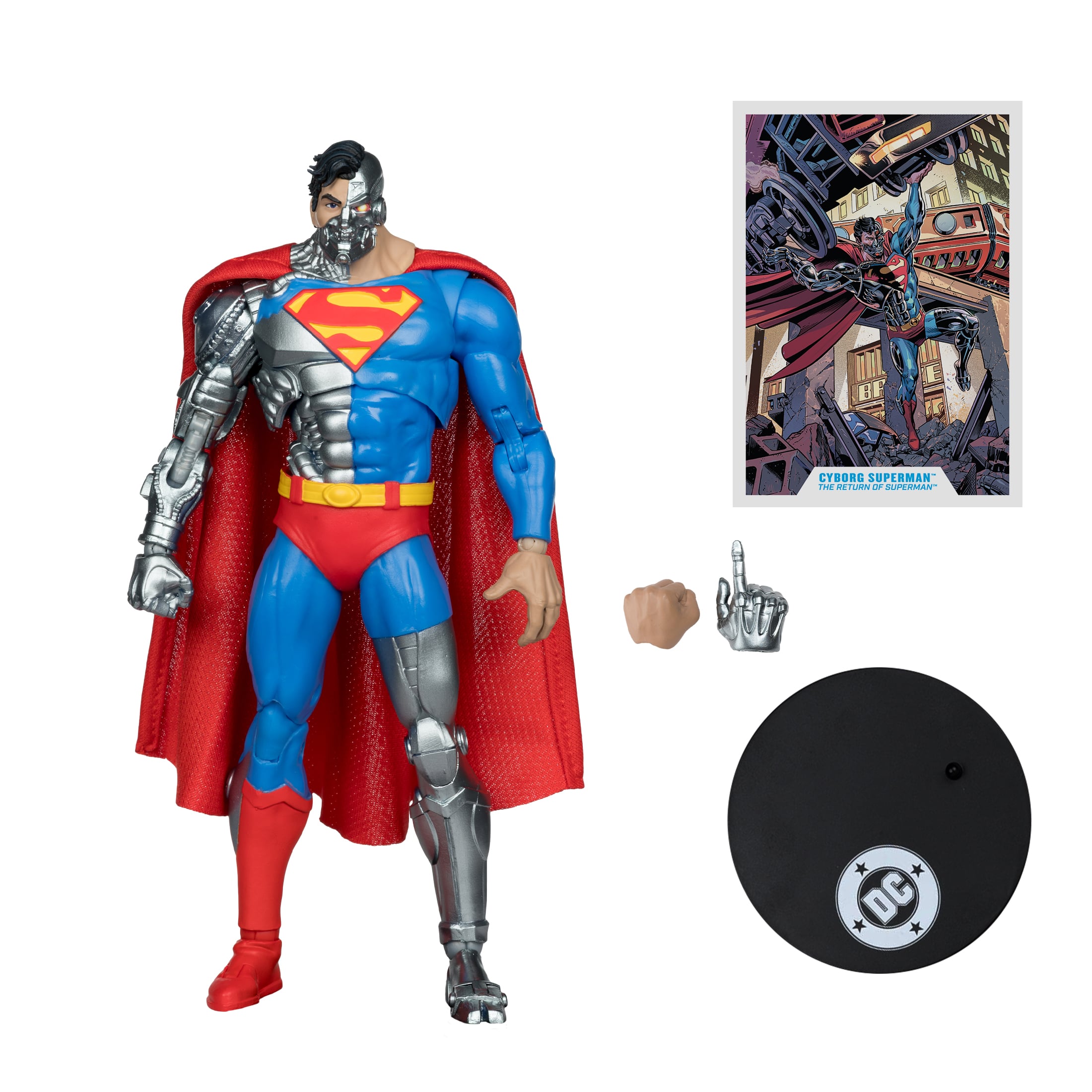 The Return of Superman DC Multiverse McFarlane Vault Collection Cyborg Superman Action Figure Gallery Image 12