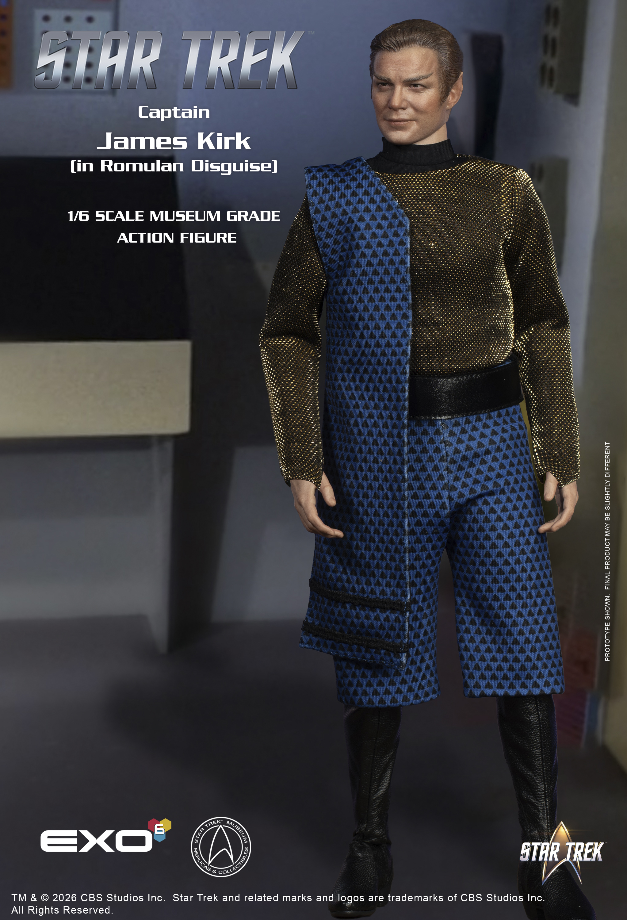 Star Trek: The Original Series Captain James T. Kirk (Romulan Disguise) 1/6 Scale Action Figure Gallery Image 4